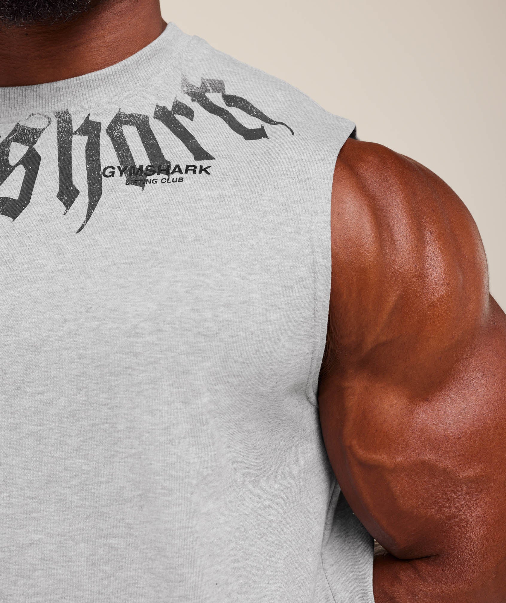 Gymshark Fade Graphic Tank - Light Grey Core Marl - Image 6