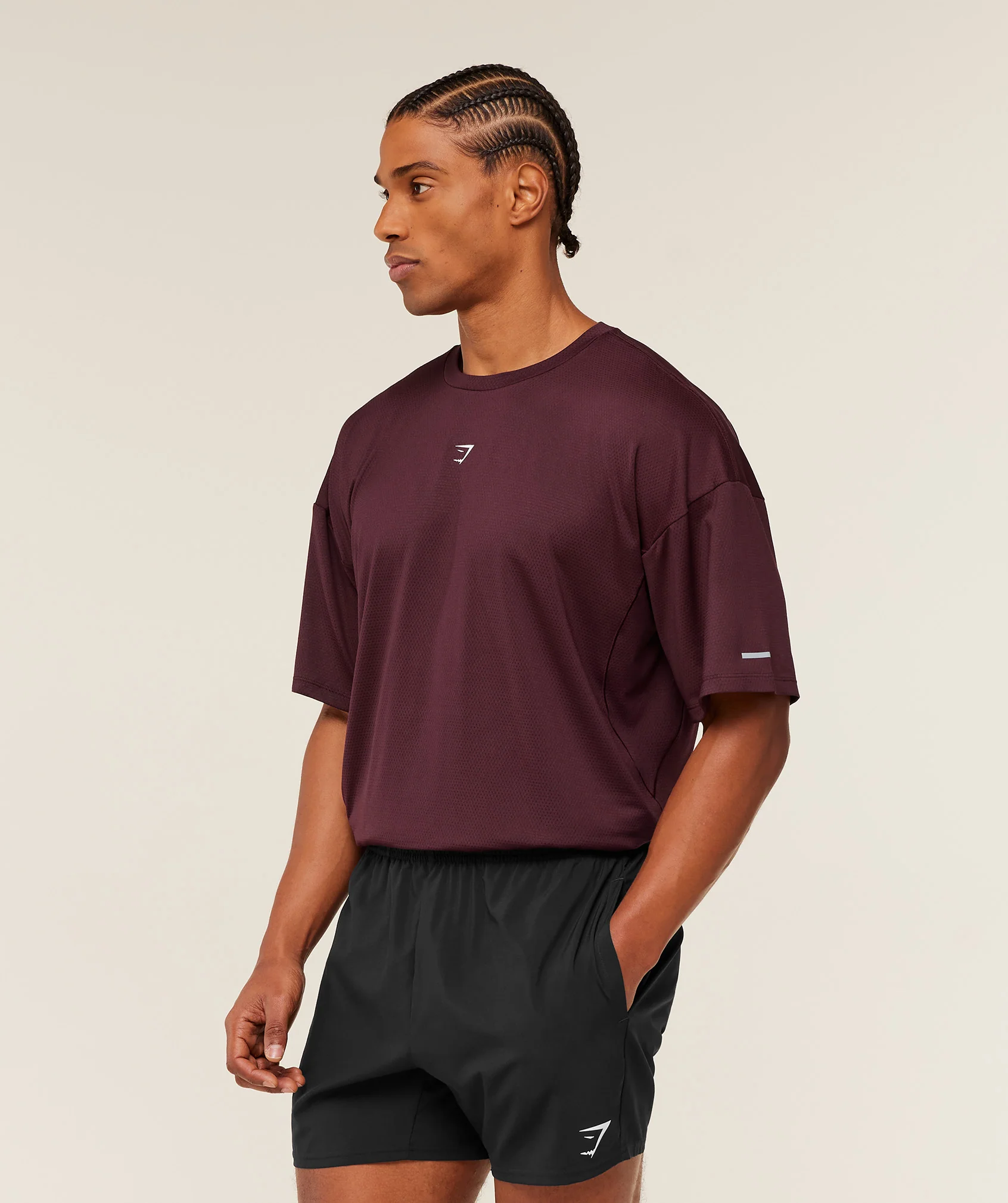 Gymshark Find Your Speed T-Shirt - Rich Maroon - Image 3