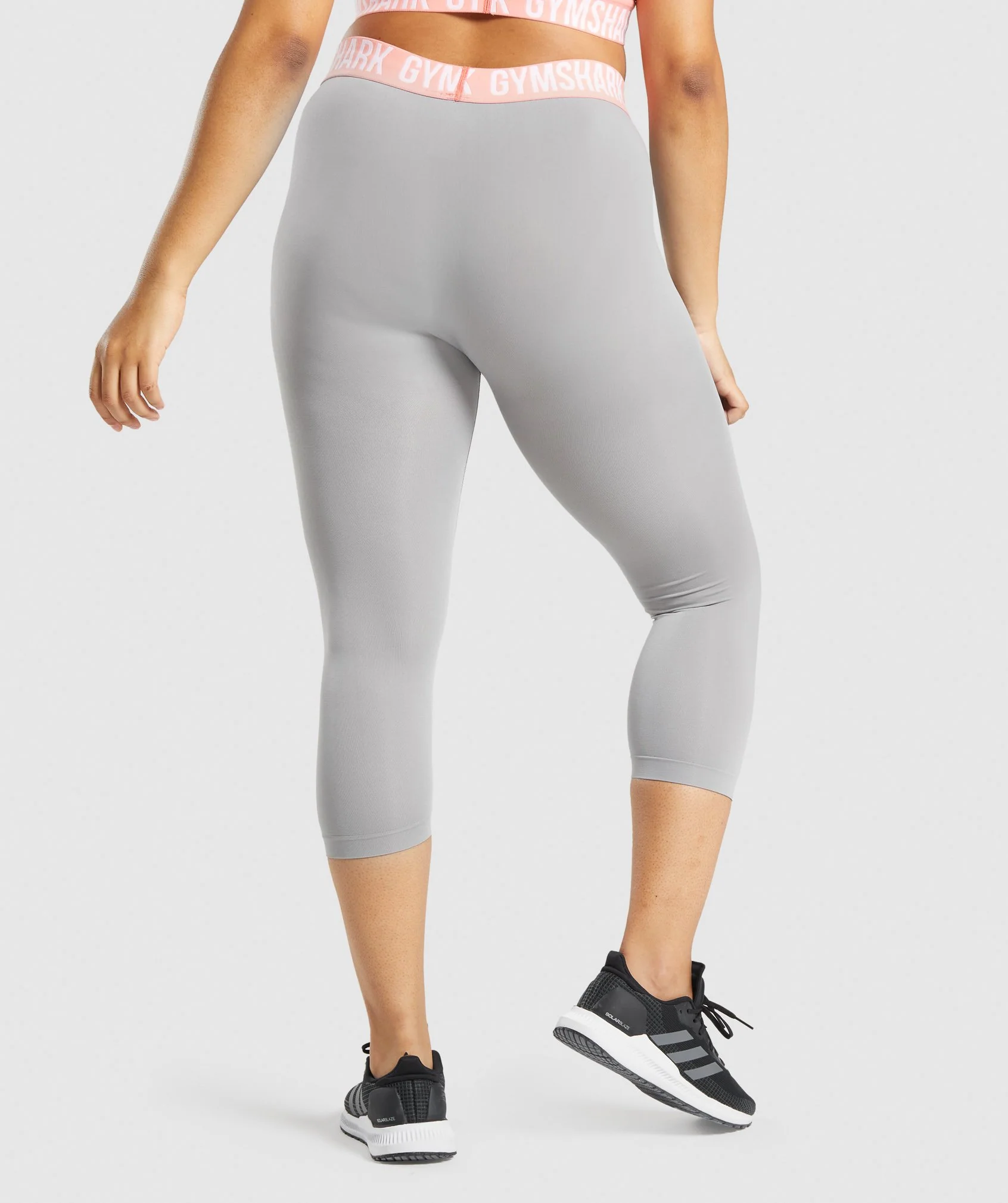 Gymshark Fit Seamless Cropped Leggings - Smokey Grey - Image 2