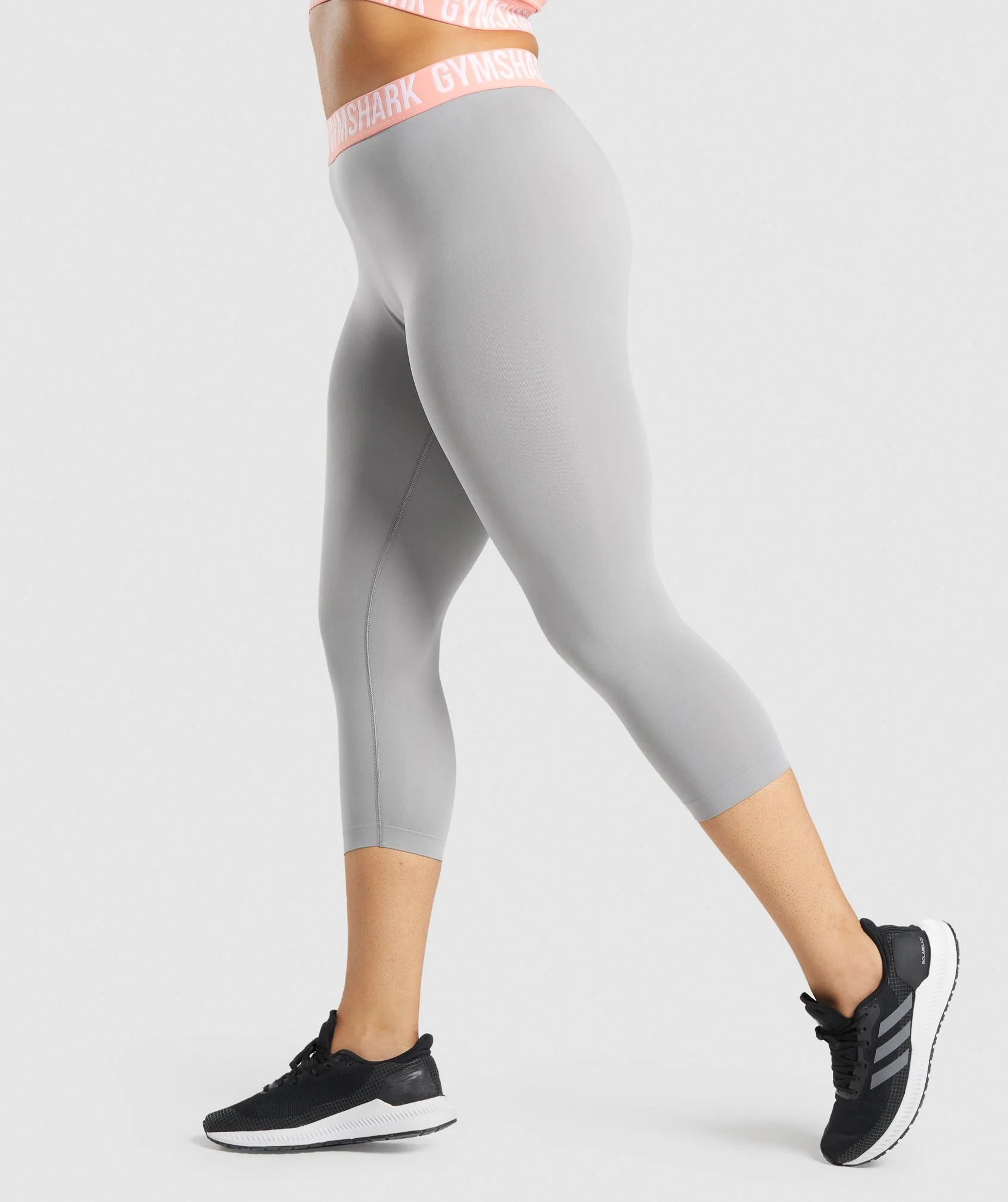 Gymshark Fit Seamless Cropped Leggings - Smokey Grey - Image 3