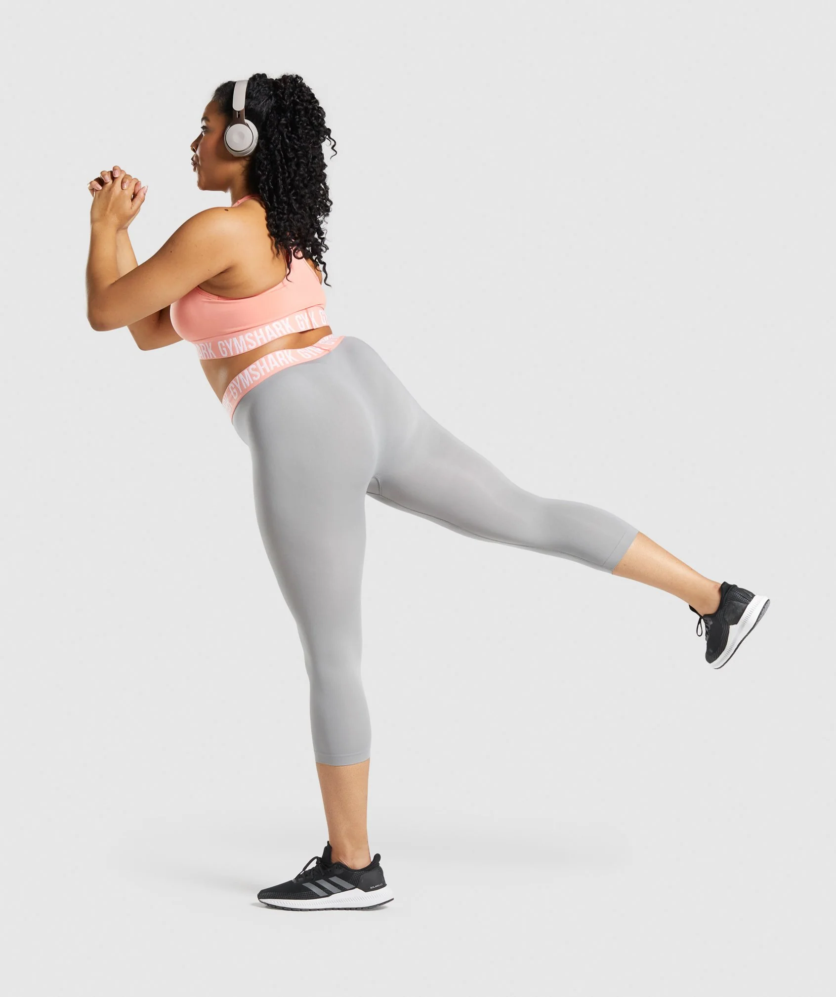 Gymshark Fit Seamless Cropped Leggings - Smokey Grey - Image 4