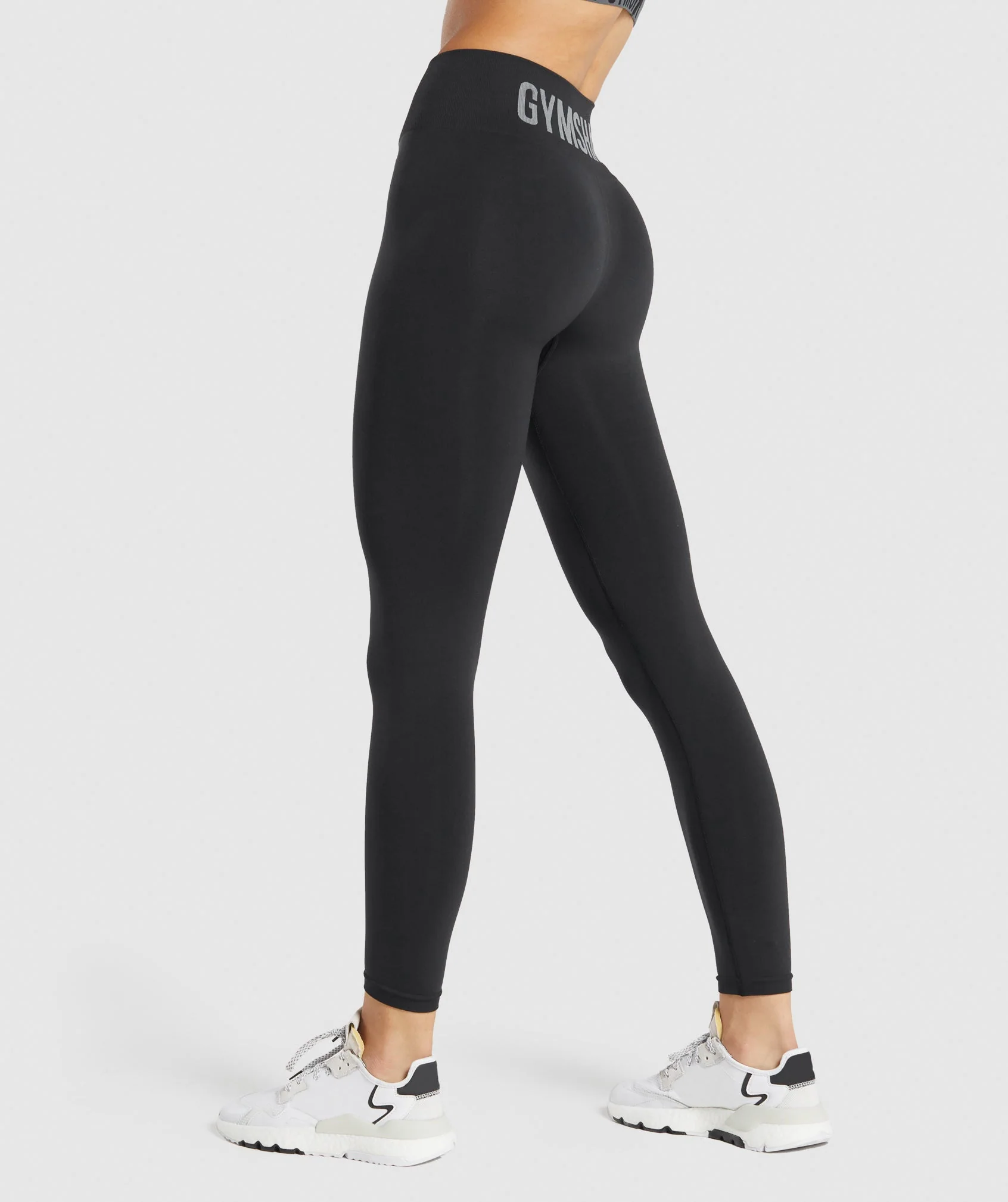 Gymshark Fit Seamless Mid Rise Leggings - Black - Image 3