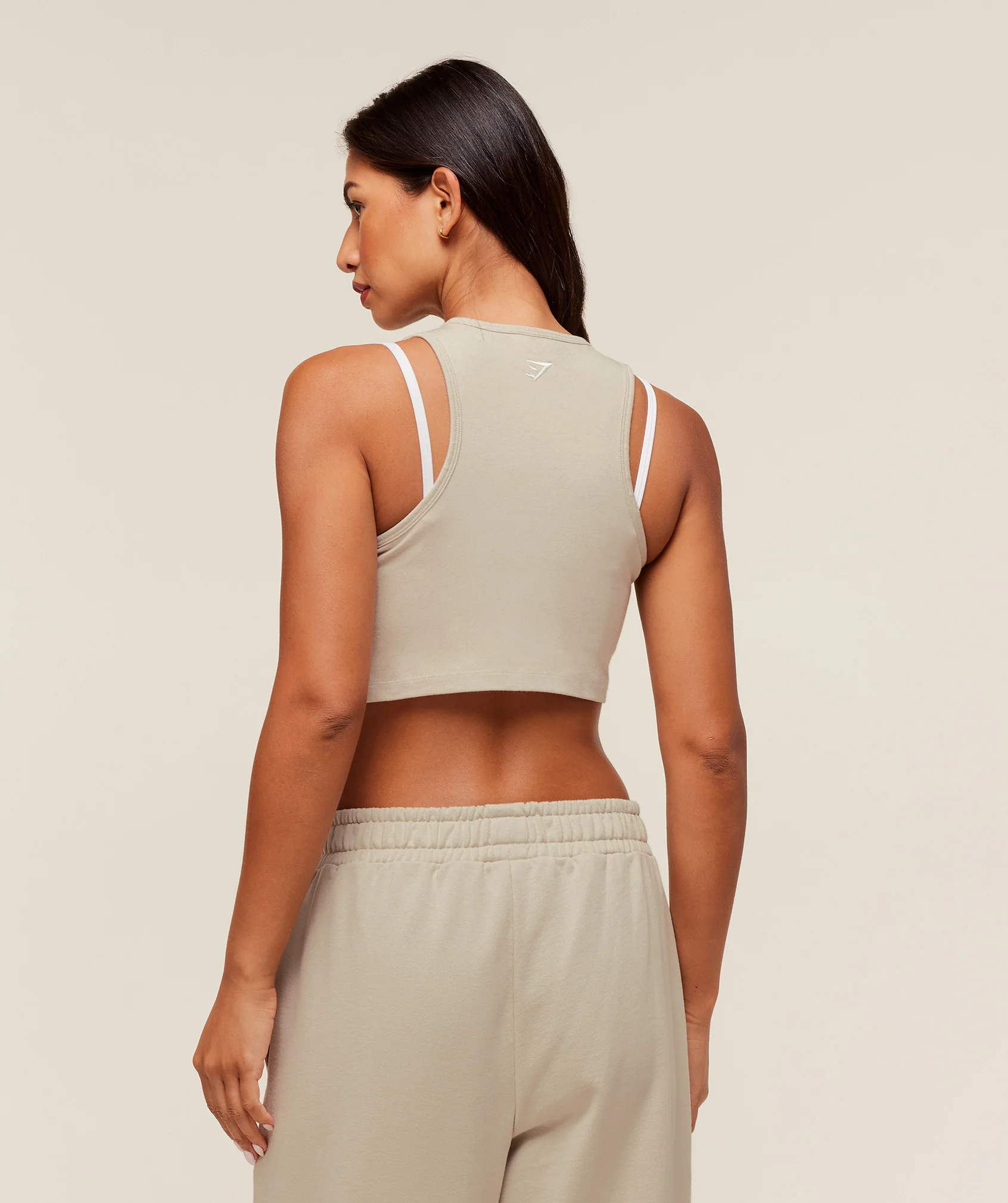 Gymshark Fitness Embroidered Graphic Tank - Pebble Grey - Image 2