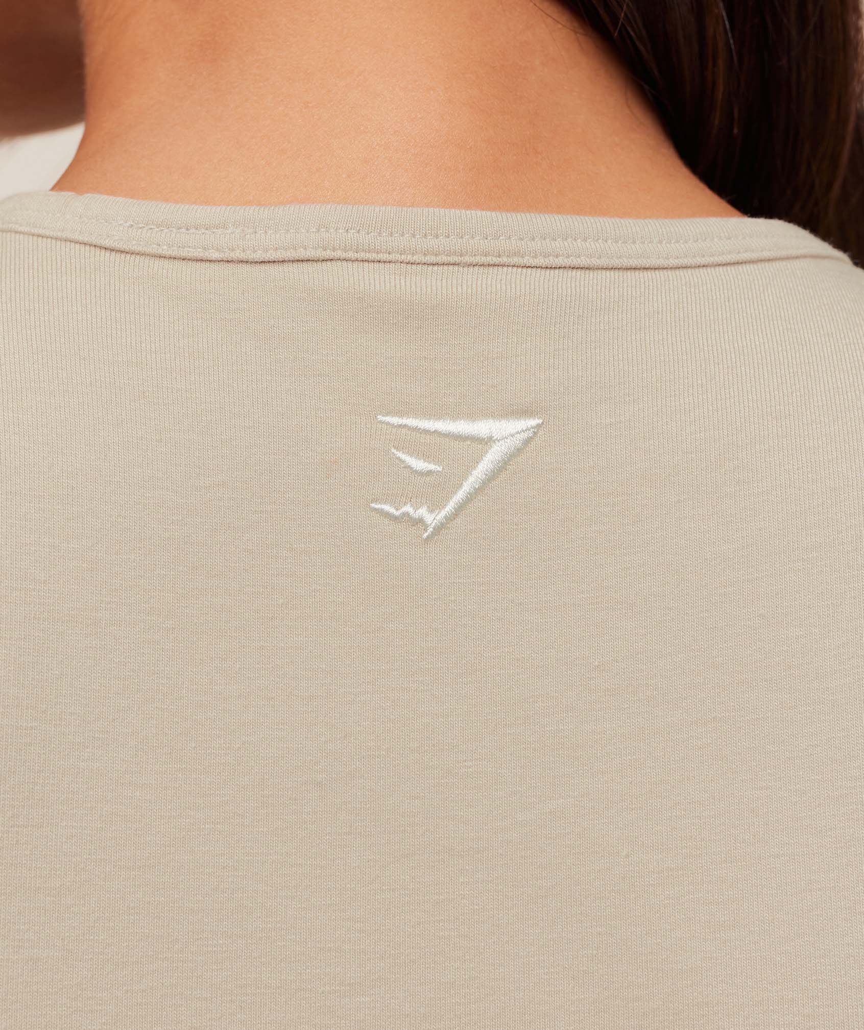 Gymshark Fitness Embroidered Graphic Tank - Pebble Grey - Image 6
