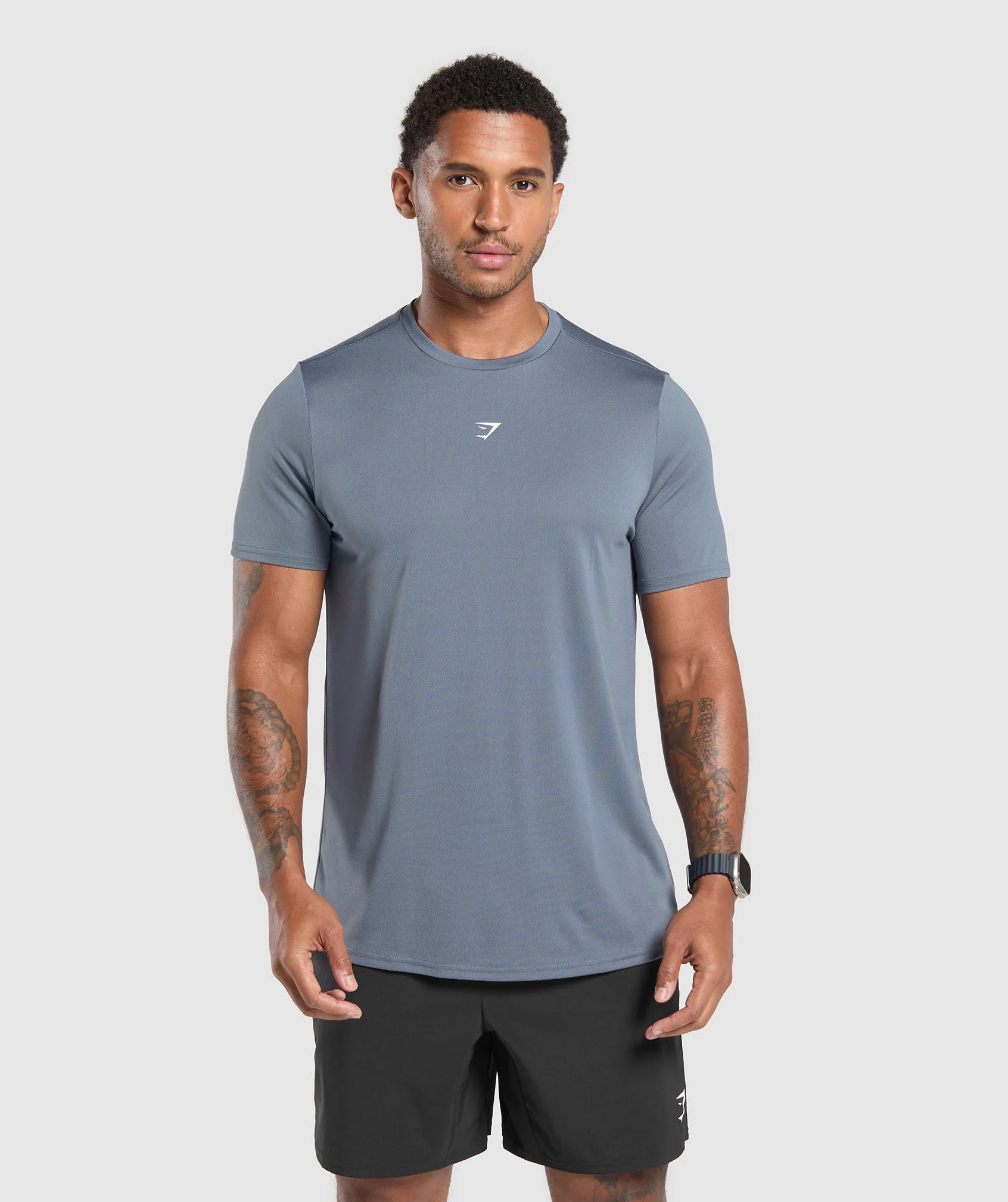 Gymshark Fitness Graphic T-Shirt - Iron Blue - Image 2
