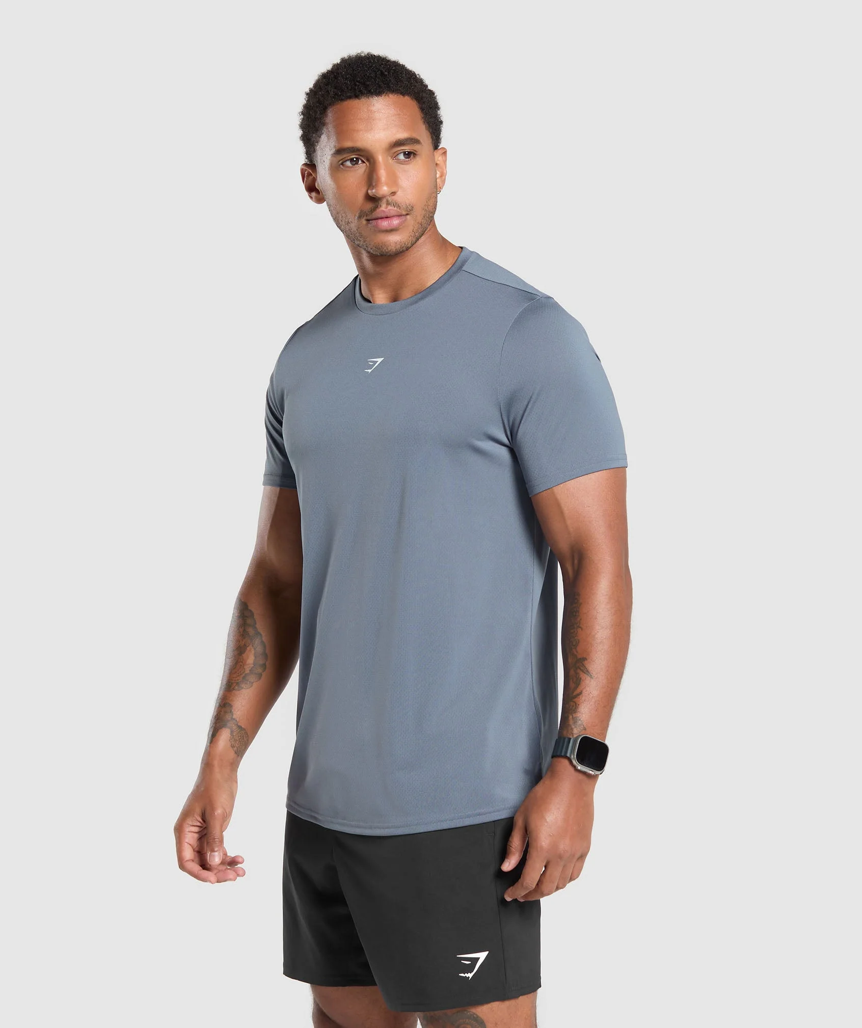 Gymshark Fitness Graphic T-Shirt - Iron Blue - Image 3