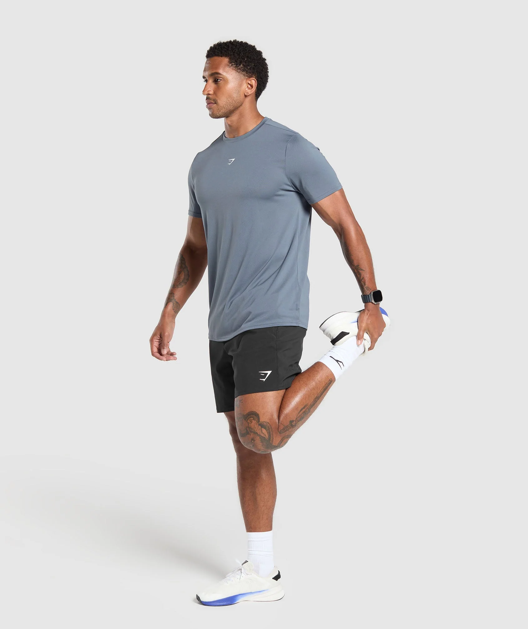 Gymshark Fitness Graphic T-Shirt - Iron Blue - Image 4