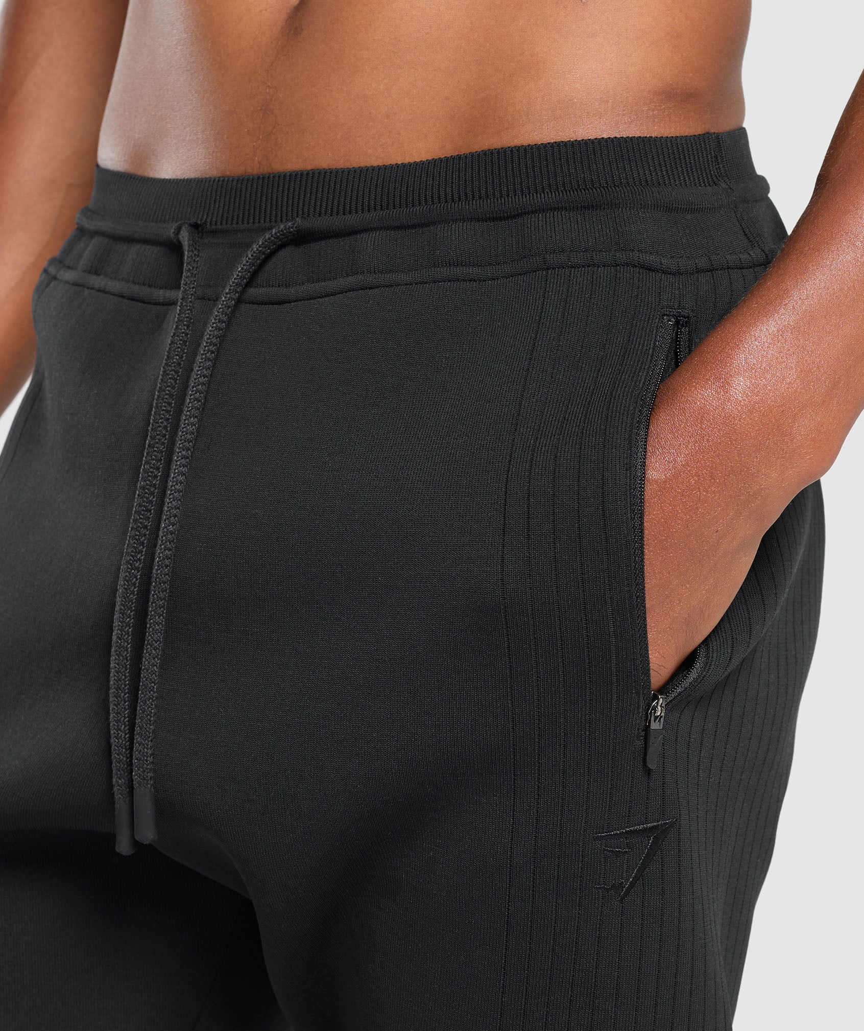 Gymshark Flat Knit Joggers - Black - Image 9