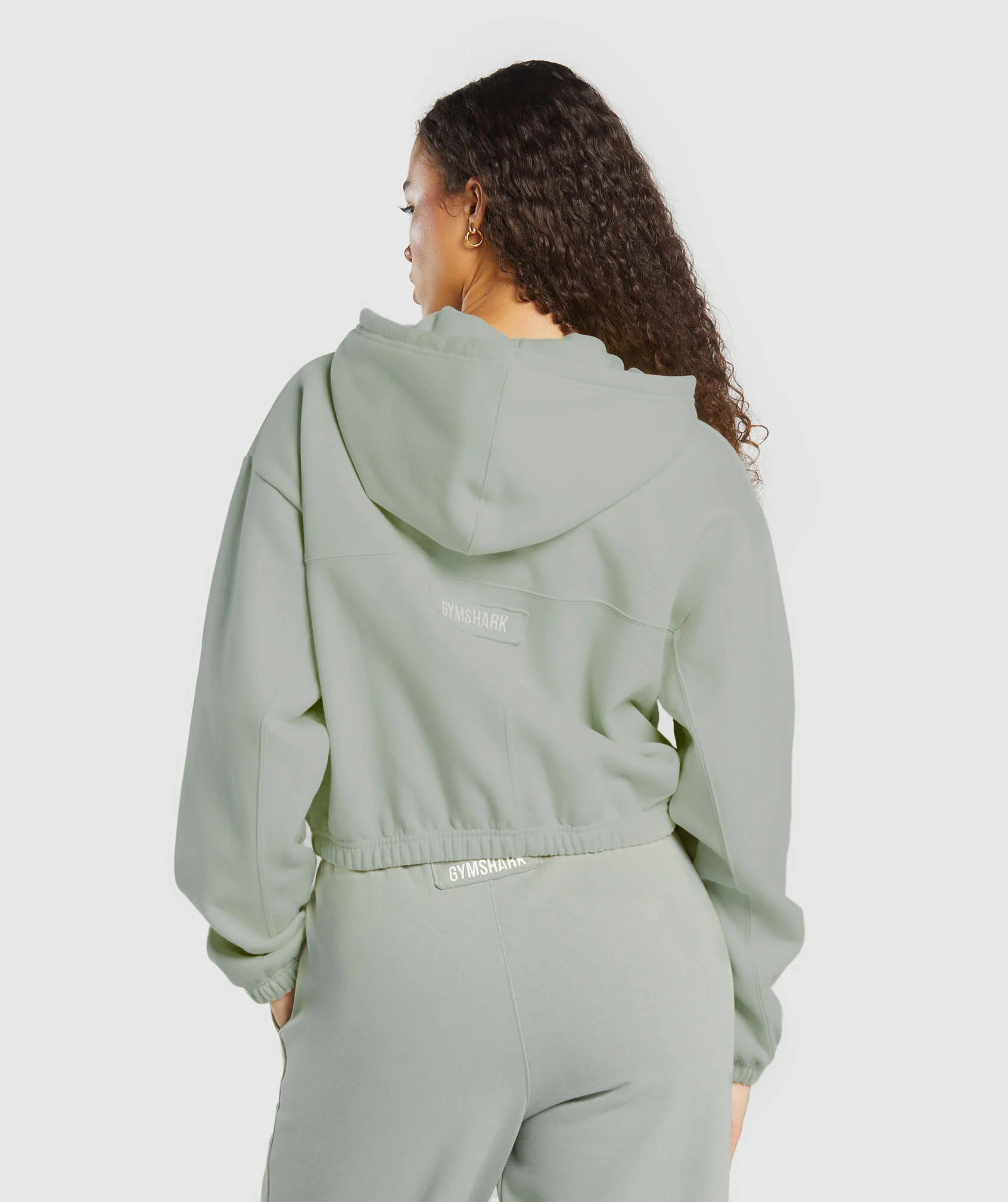 Gymshark Fleece Zip Hoodie - Stone Grey - Image 2