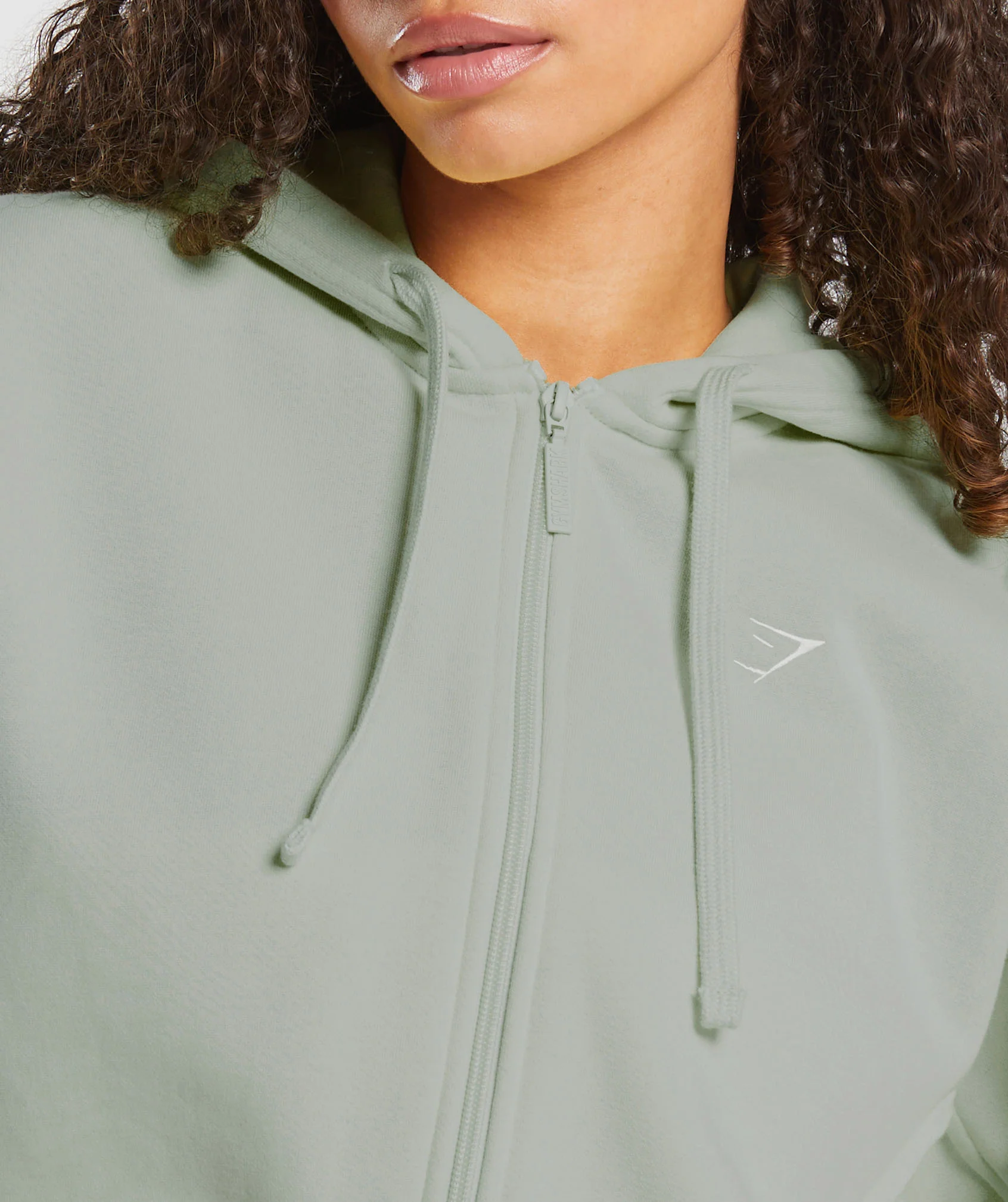 Gymshark Fleece Zip Hoodie - Stone Grey - Image 6