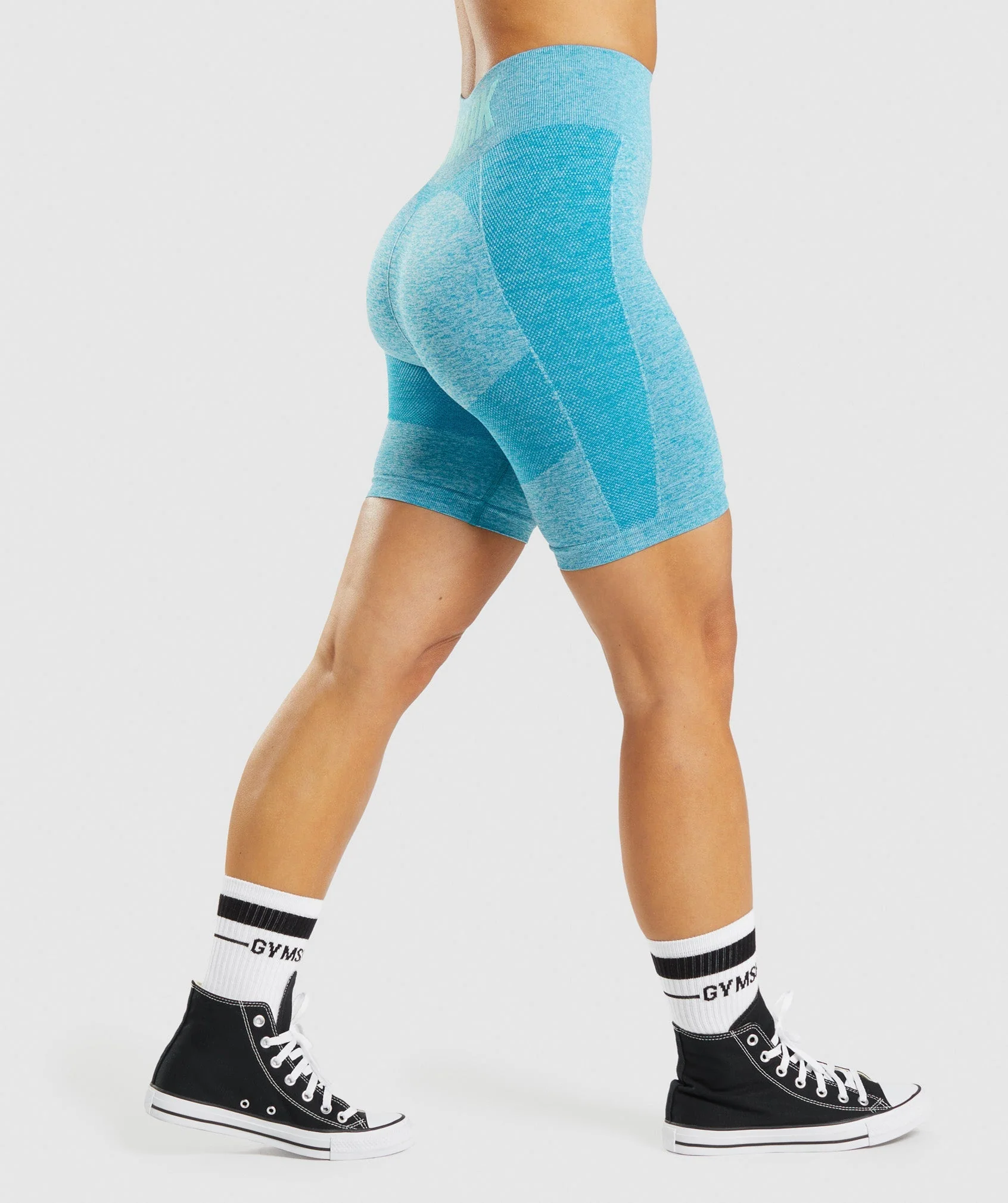 Gymshark Flex Cycling Shorts - Atlas Blue Marl - Image 3