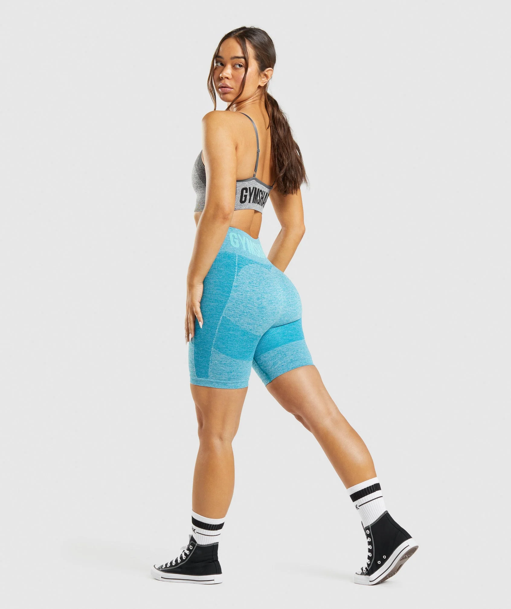 Gymshark Flex Cycling Shorts - Atlas Blue Marl - Image 4
