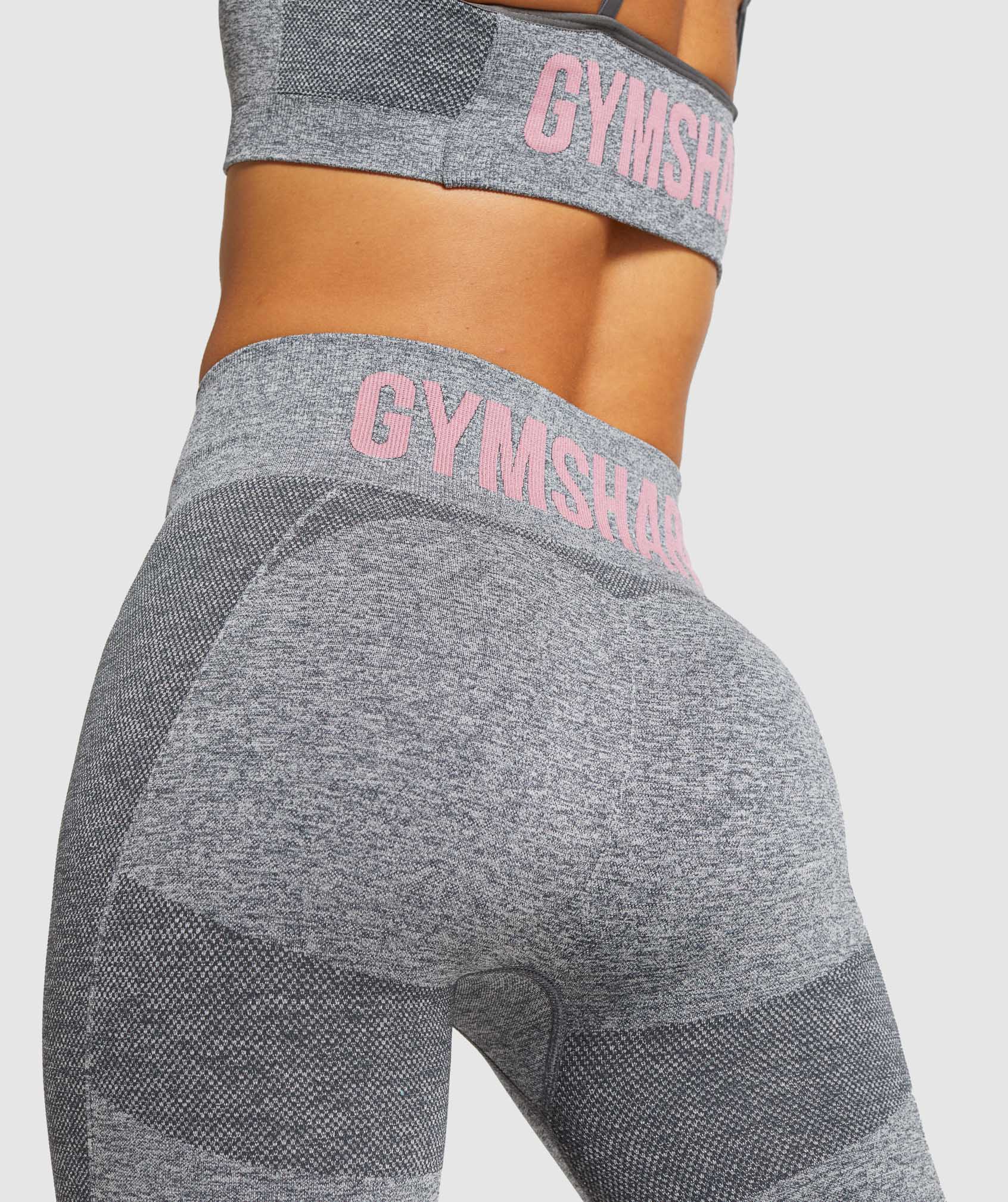 Gymshark Flex Cycling Shorts - Charcoal Marl/Pink - Image 6