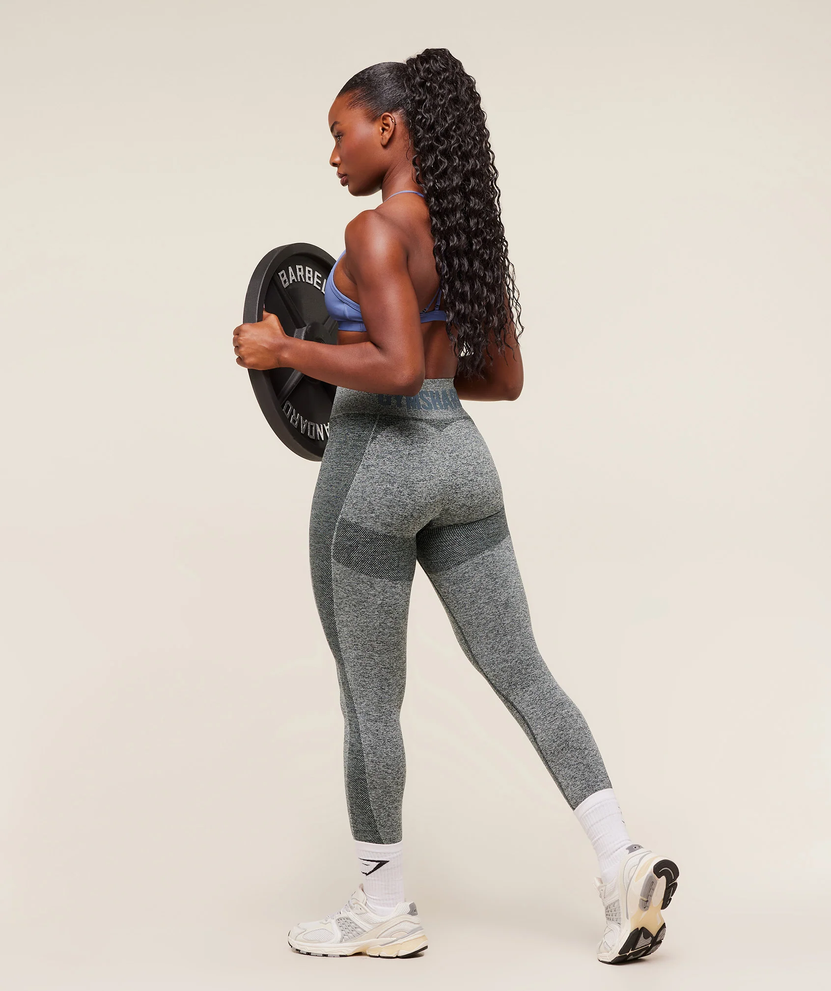 Gymshark Flex High Waisted Leggings - Deep Petrol Blue/White Marl - Image 6