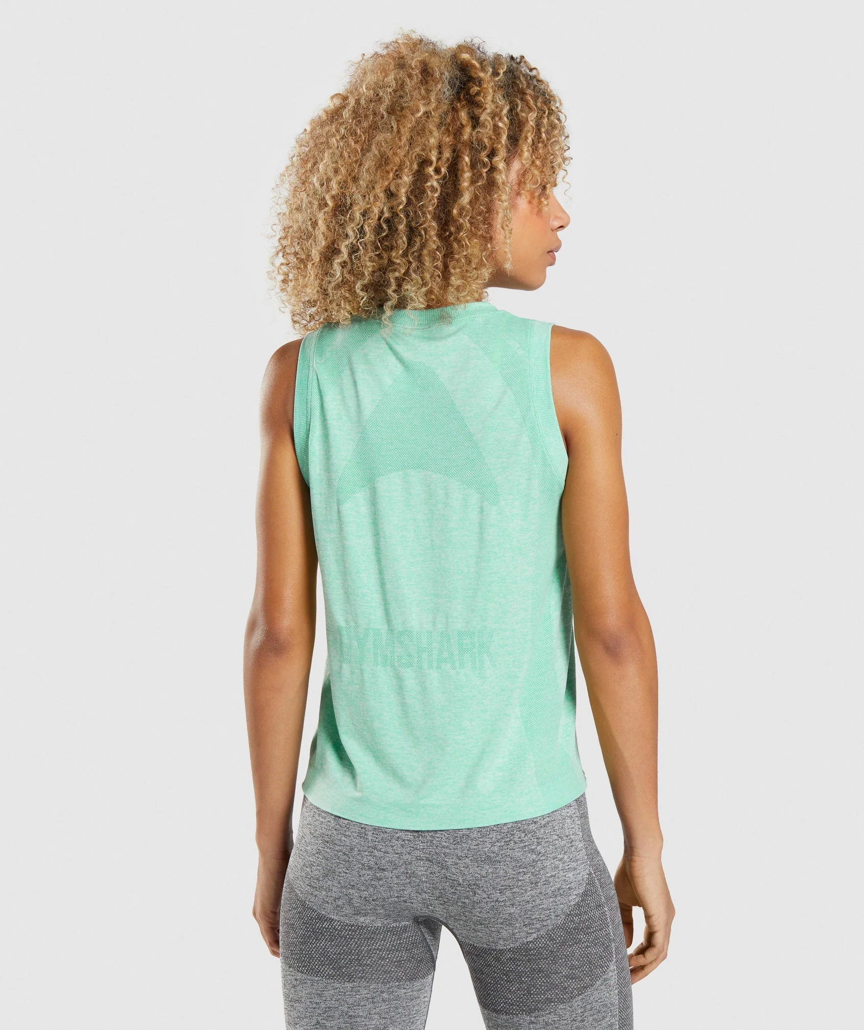 Gymshark Flex Loose Tank Top - Cactus Green Marl - Image 2
