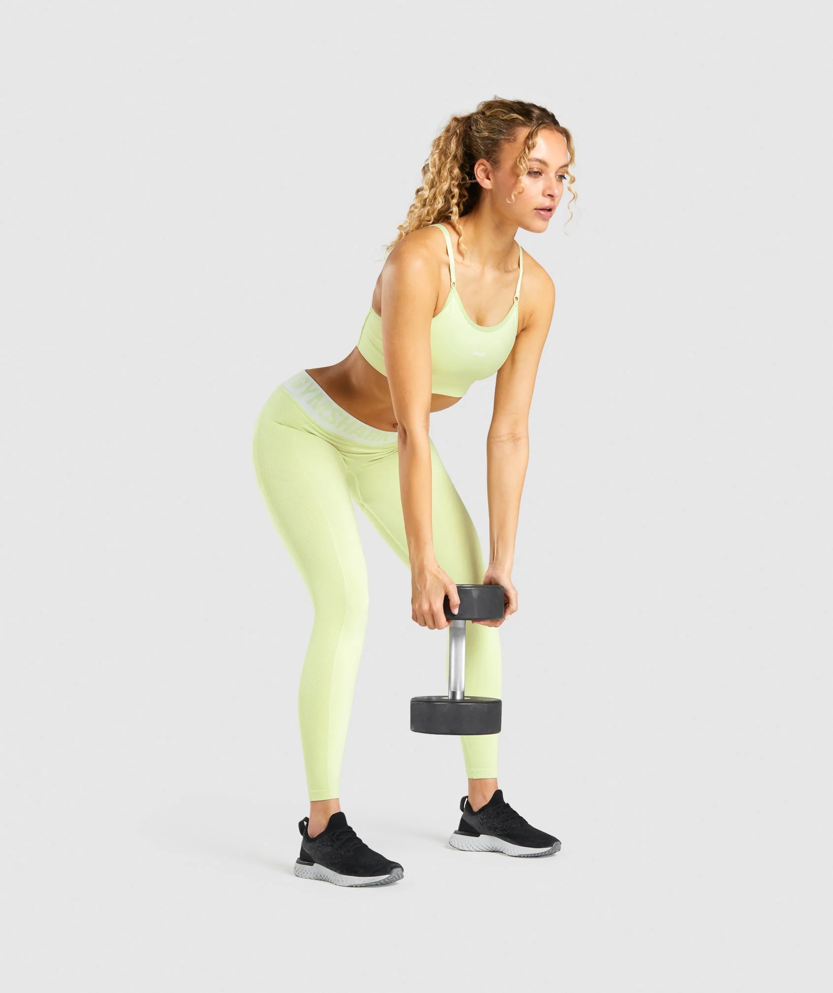 Gymshark Flex Low Rise Leggings - Light Green Marl - Image 4