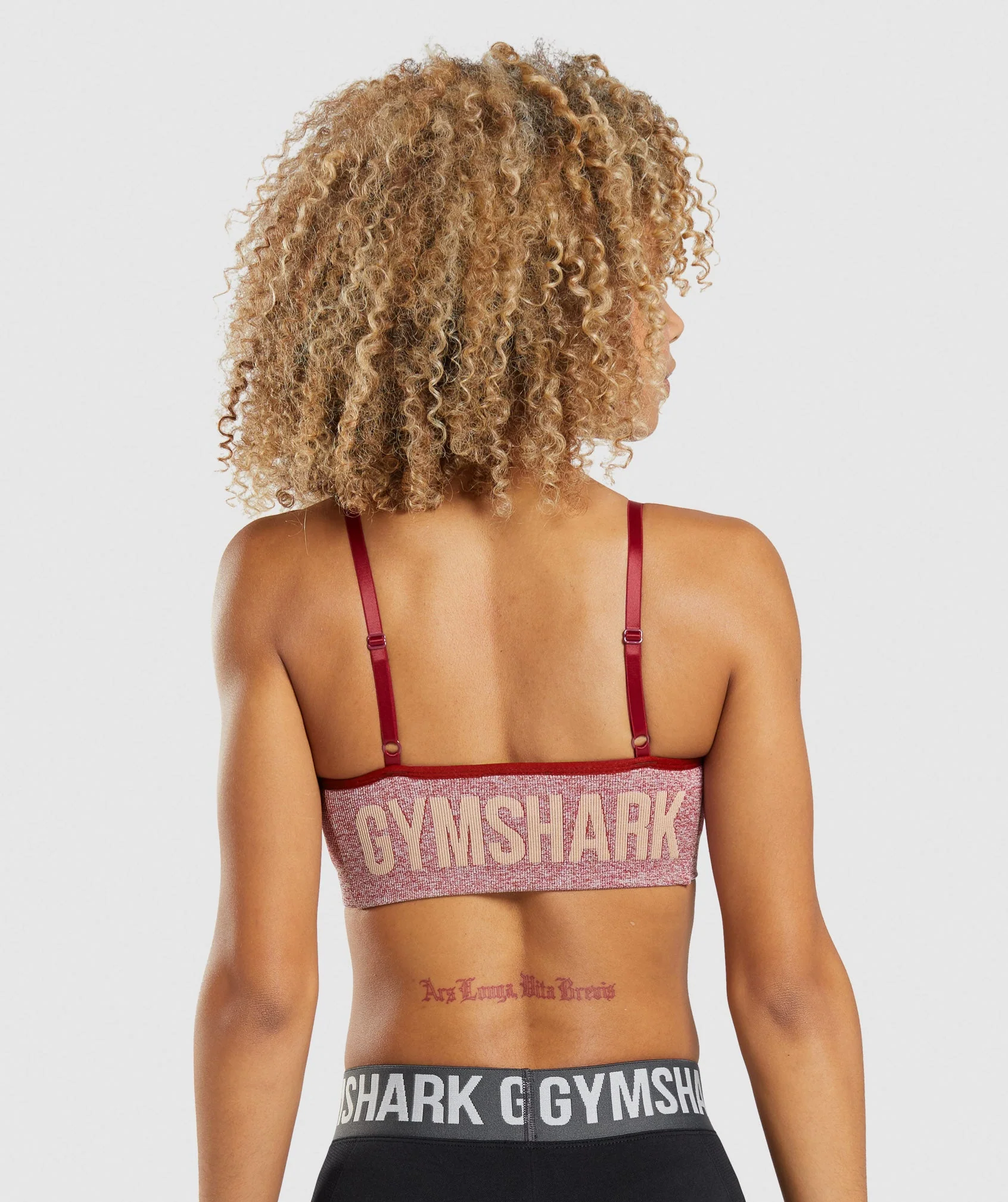 Gymshark Flex Strappy Sports Bra - Burgundy Marl - Image 2