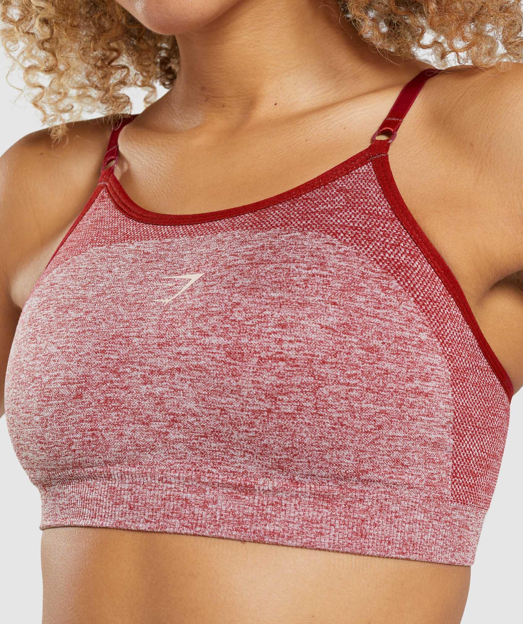 Gymshark Flex Strappy Sports Bra - Burgundy Marl - Image 6