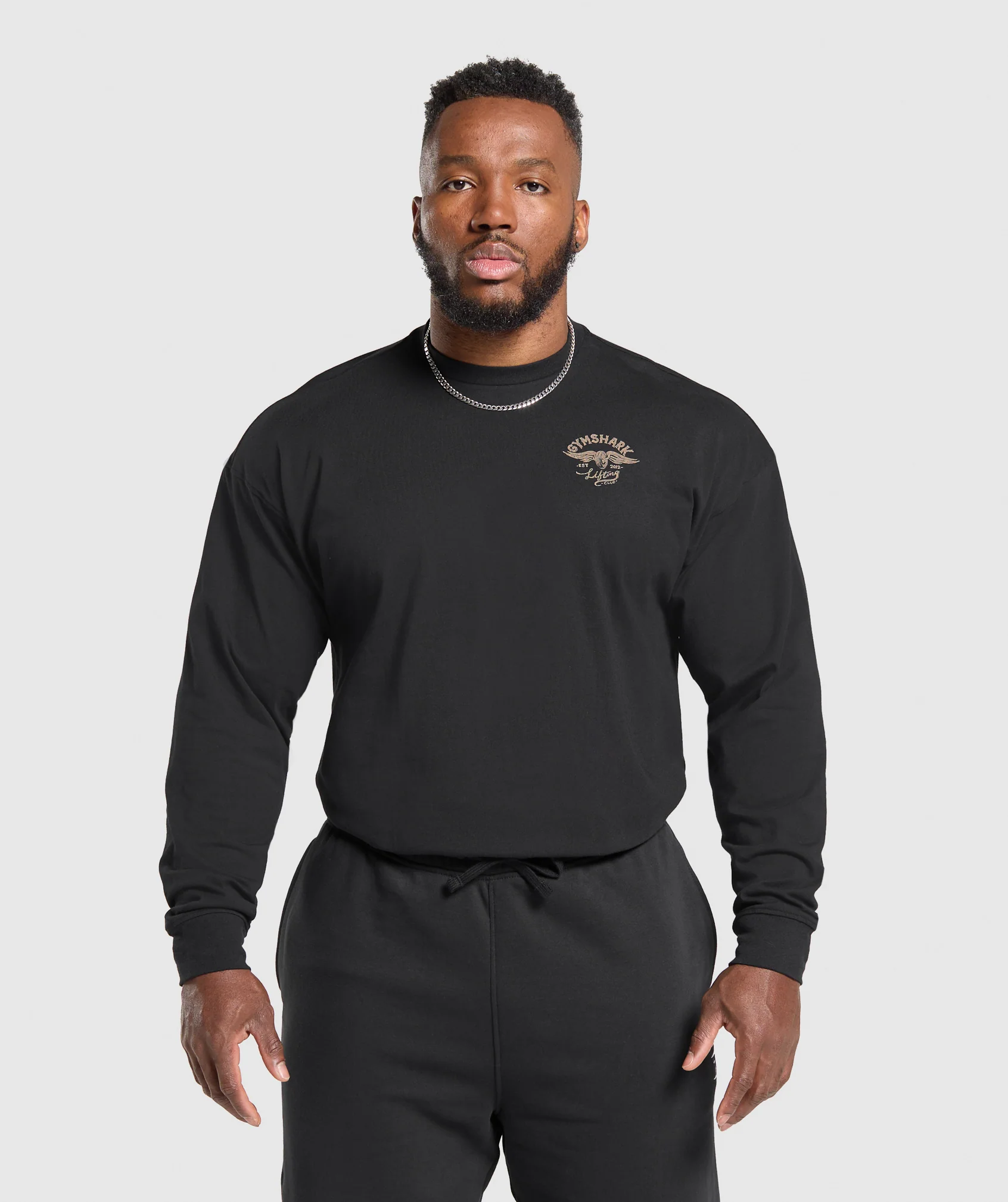 Gymshark Flying Weights Long Sleeve T-Shirt - Black - Image 2