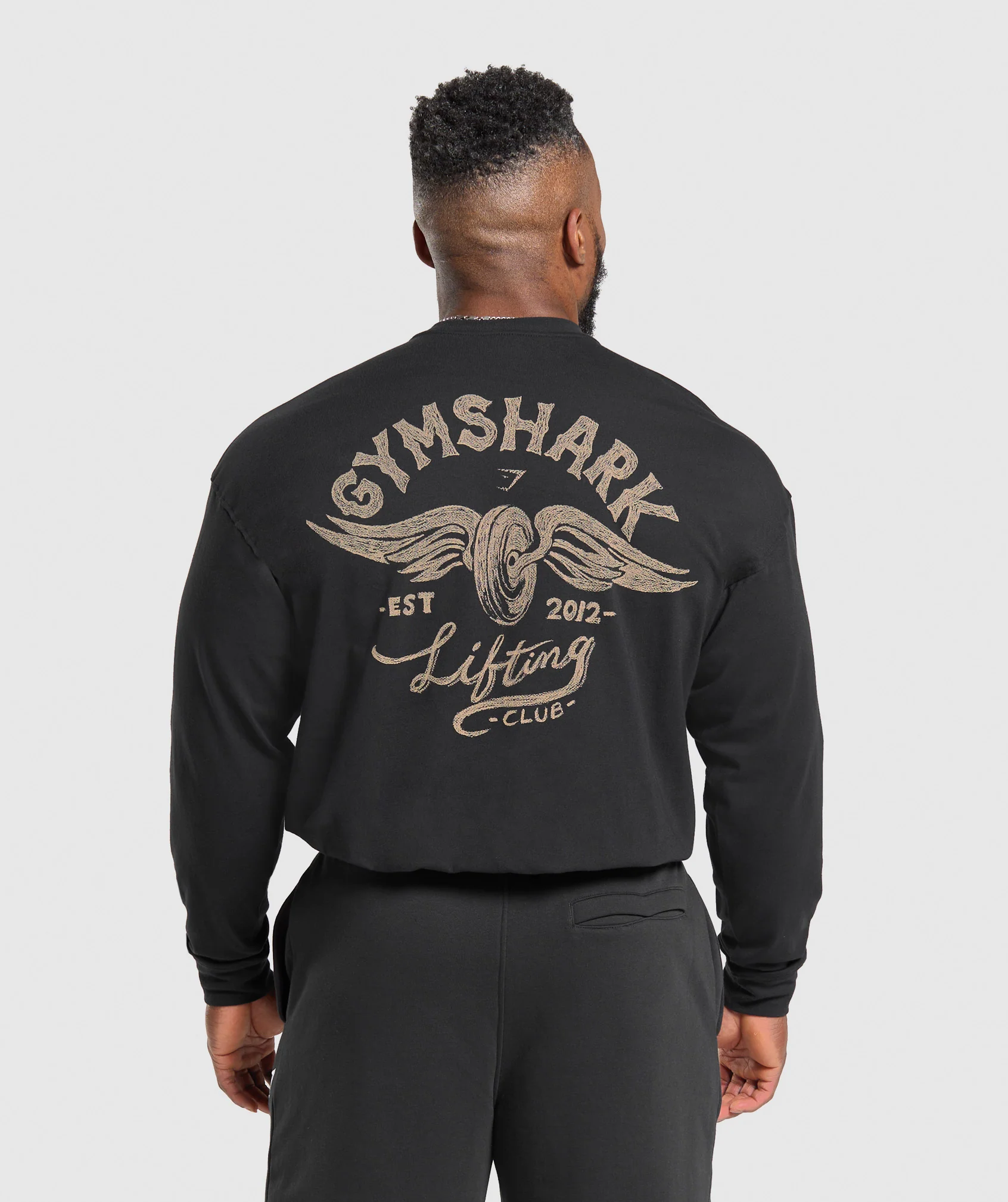 Gymshark Flying Weights Long Sleeve T-Shirt - Black - Image 4