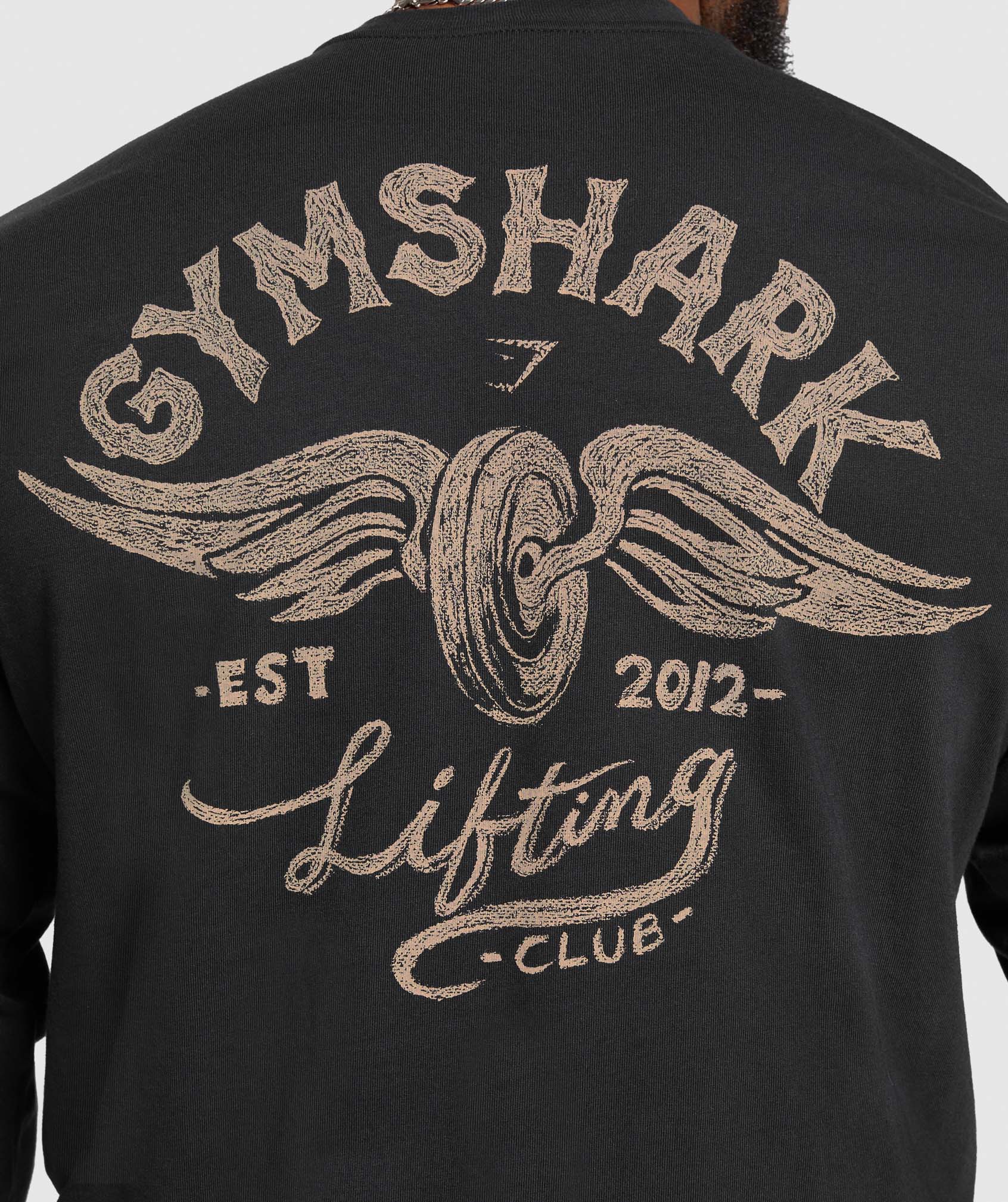 Gymshark Flying Weights Long Sleeve T-Shirt - Black - Image 6