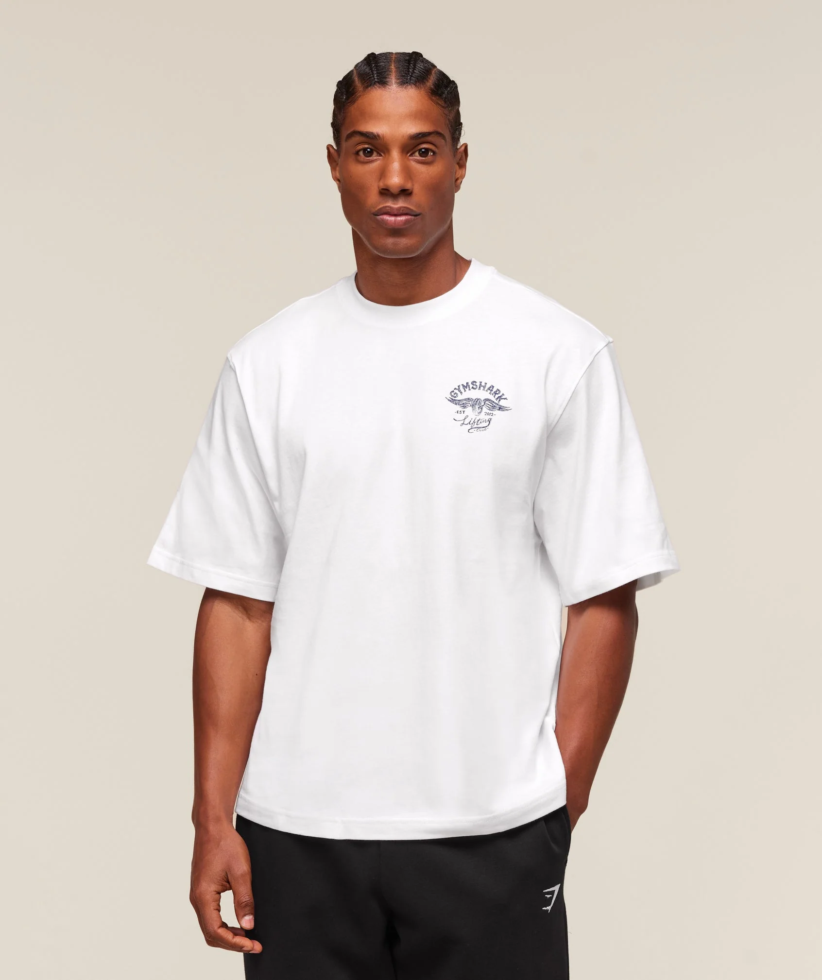 Gymshark Flying Weights T-Shirt - White - Image 2