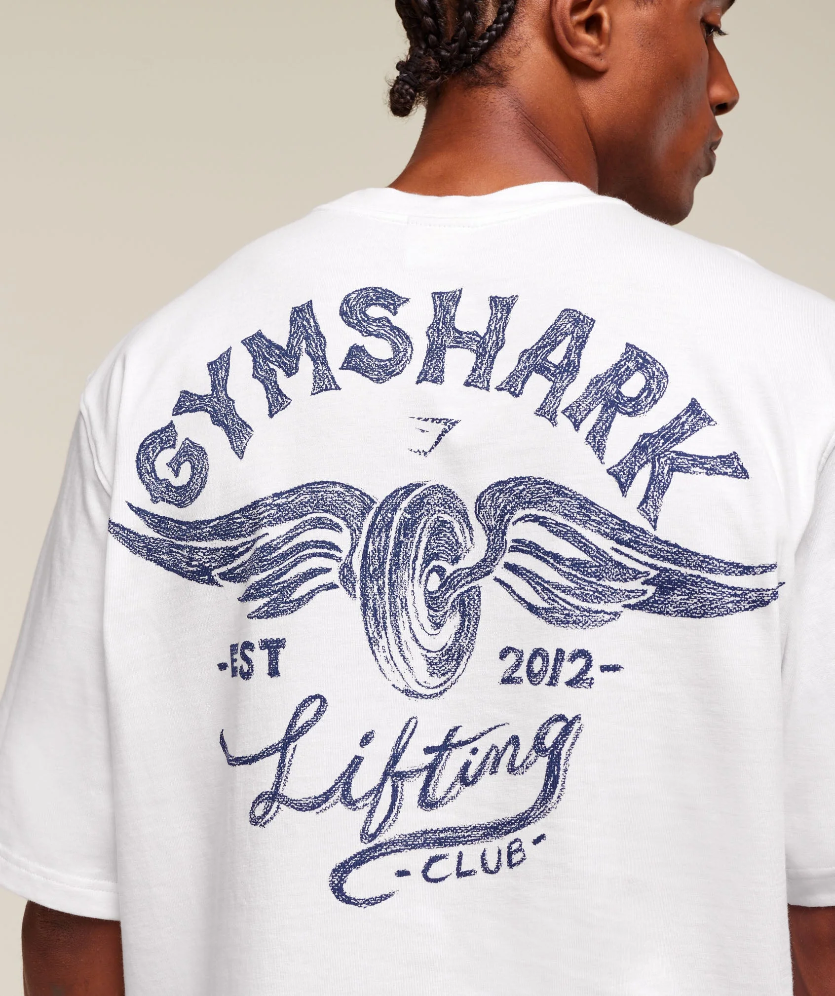 Gymshark Flying Weights T-Shirt - White - Image 5
