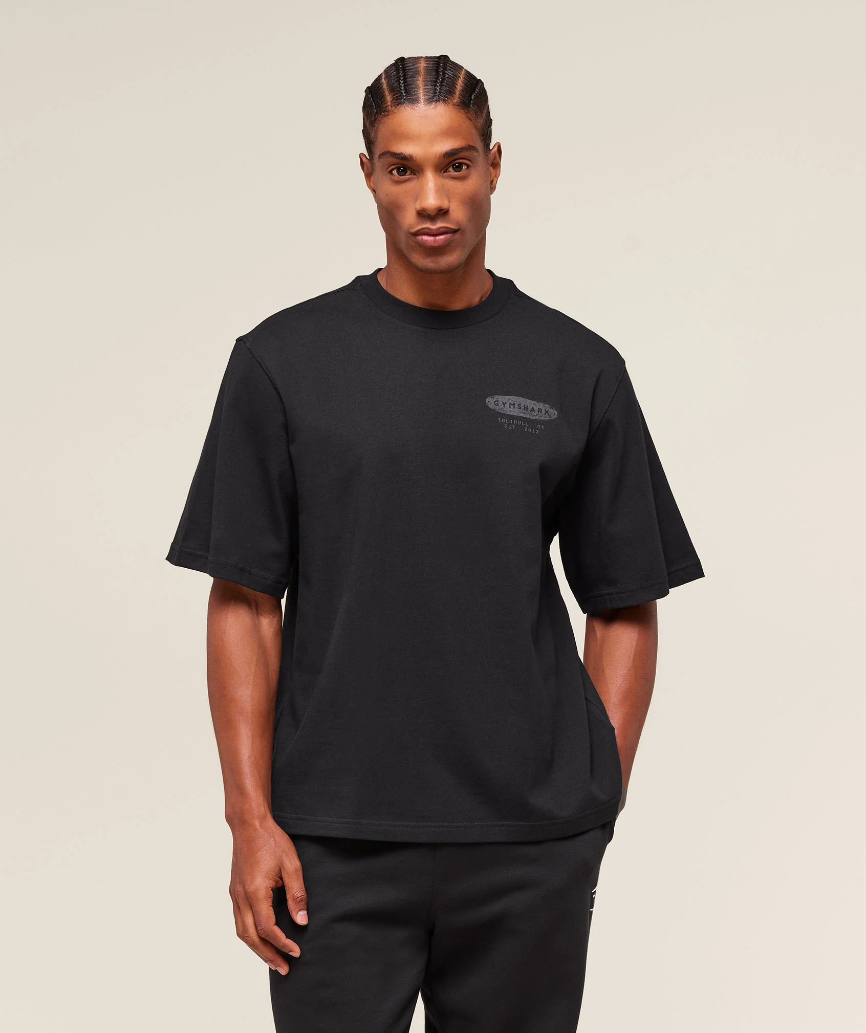Gymshark For The Lifters Boxy T-Shirt - Black - Image 2