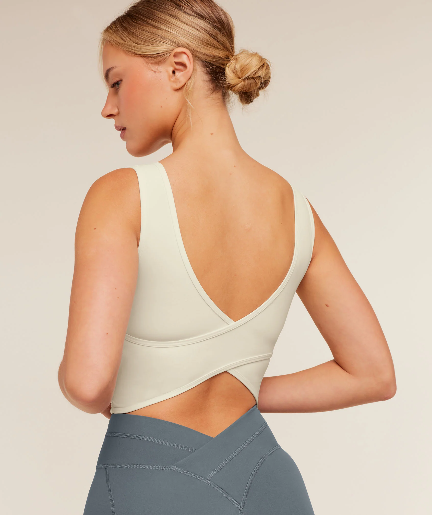 Gymshark Crossover Back Tank - Soft White - Image 5
