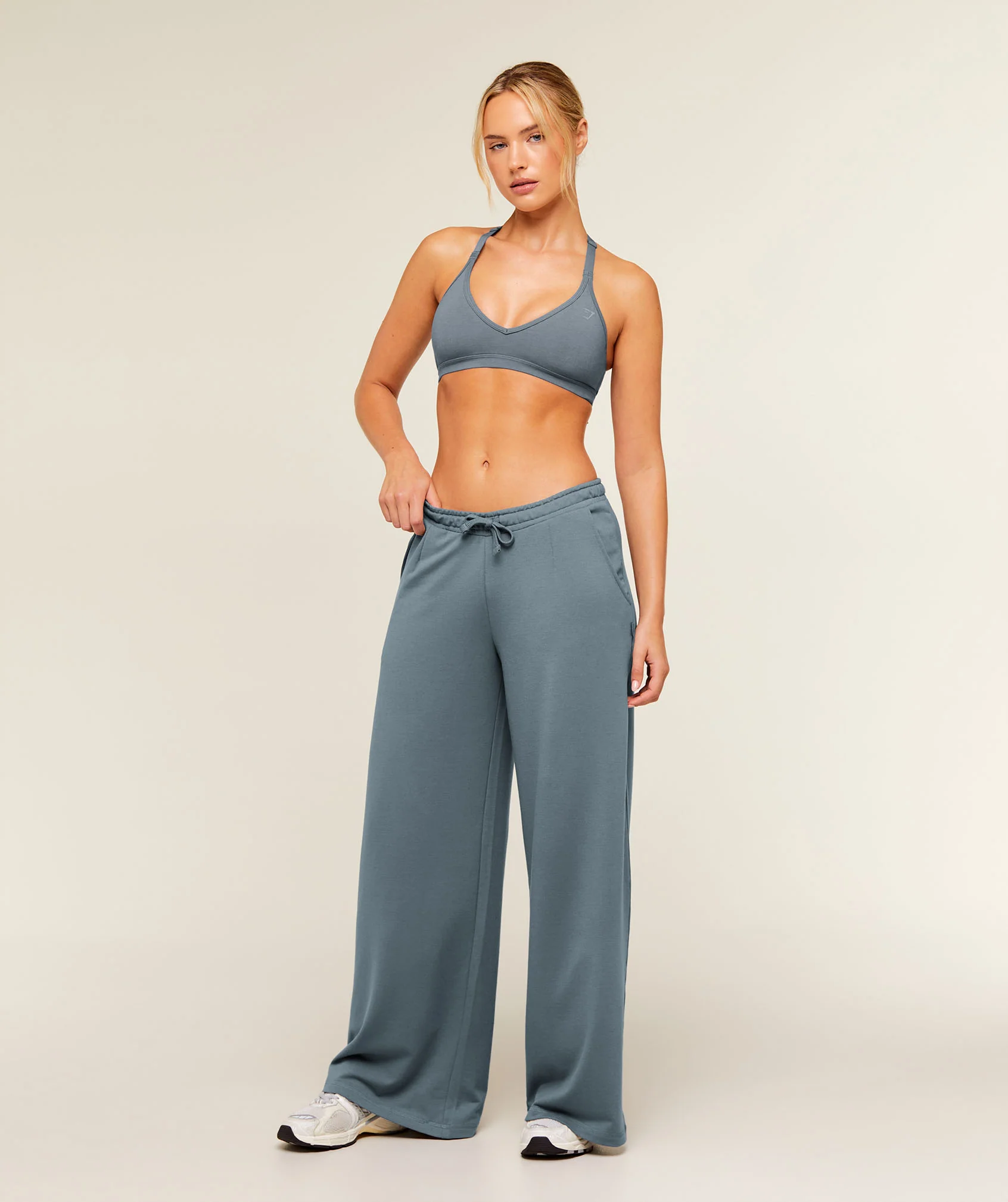 Gymshark Lightweight Wide Leg Pants Regular - Iron Blue - Image 5