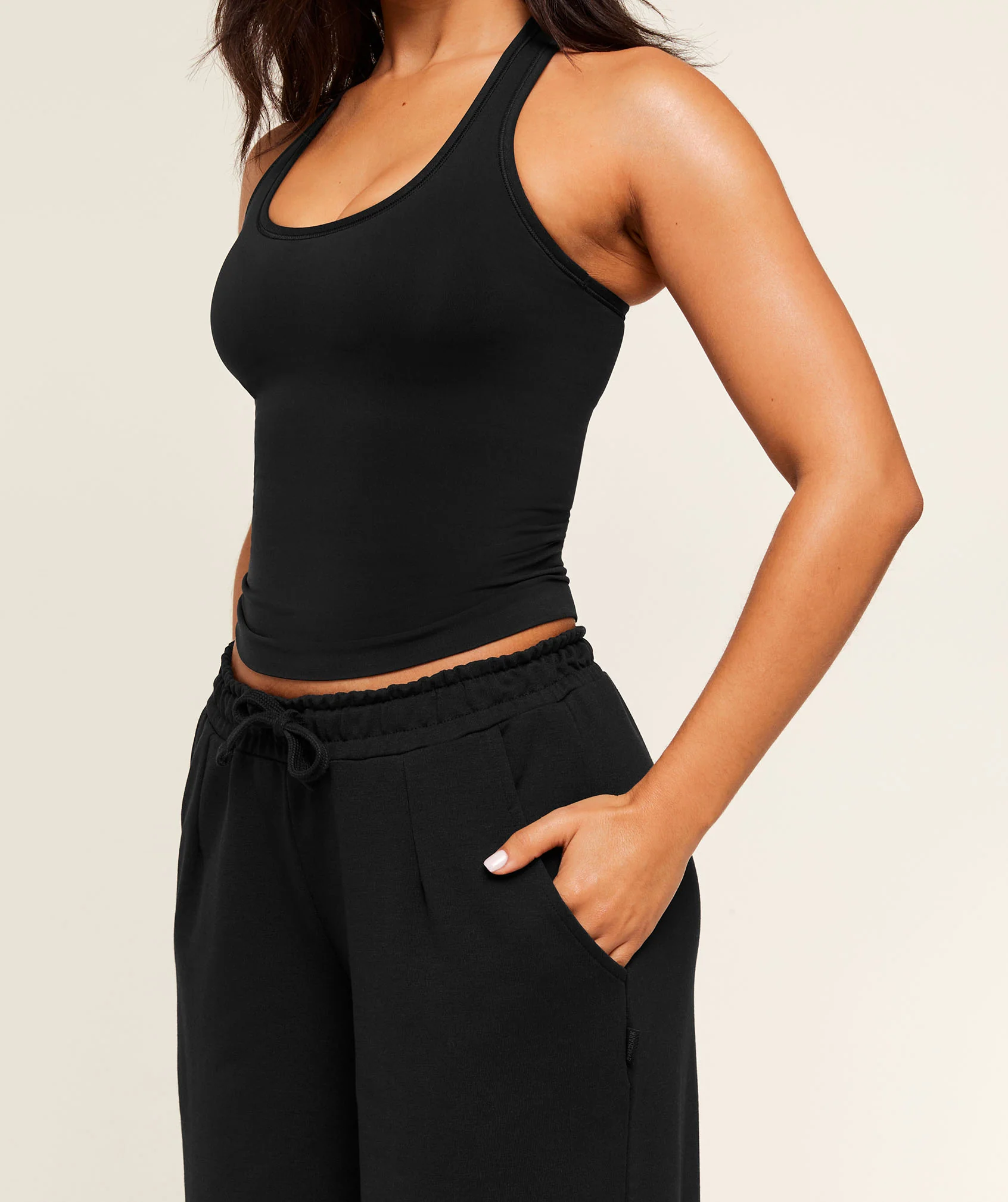 Gymshark Lightweight Wide Leg Pant Short - Black - Image 6