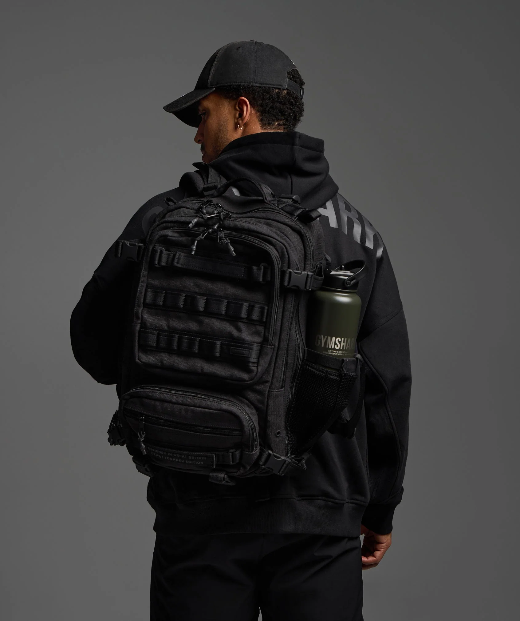 Gymshark Founders Tactical Backpack - Black - Image 4