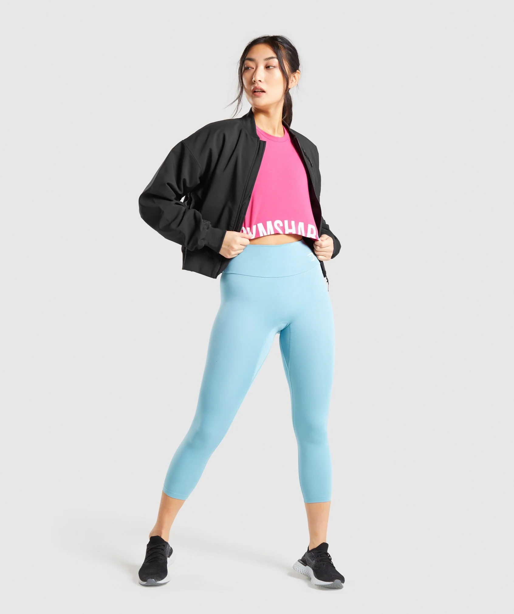 Gymshark Fraction Crop Top - Pink - Image 4