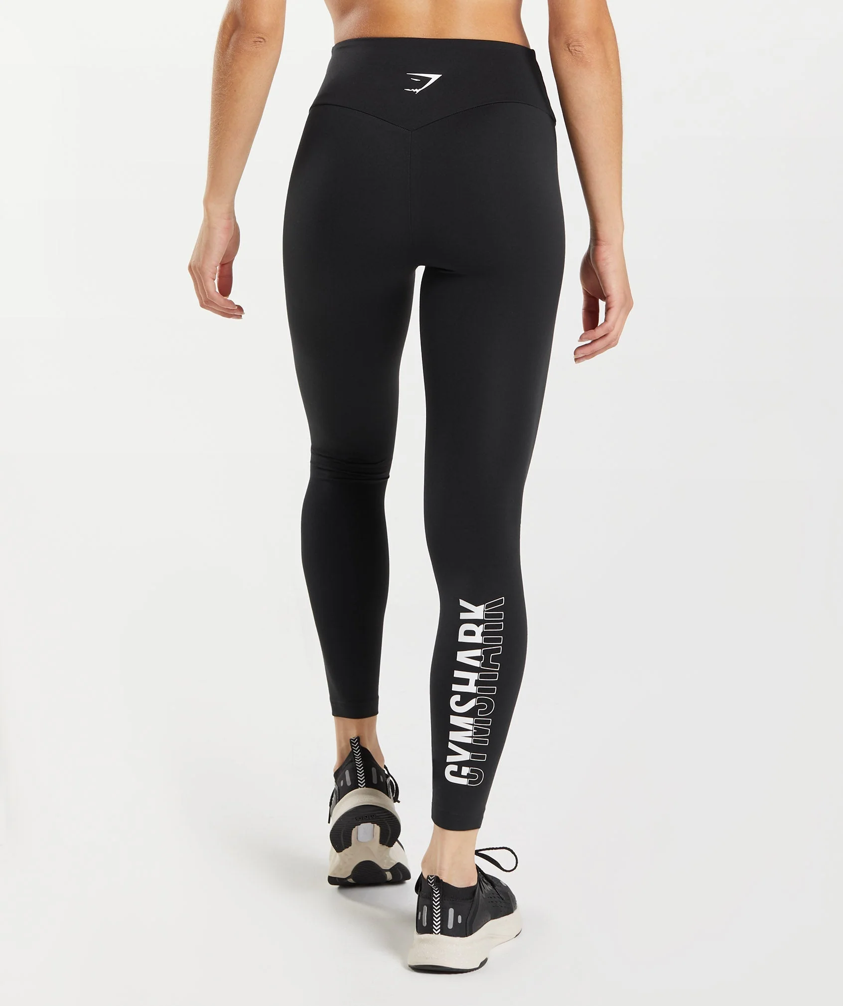 Gymshark FRACTION LEGGINGS - Black/White