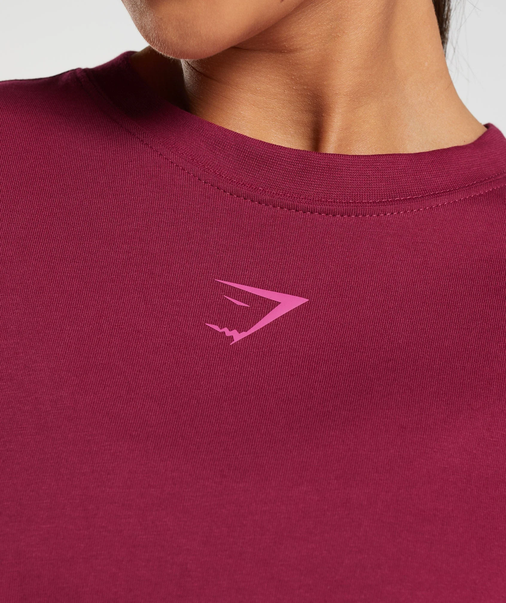 Gymshark Fraction Oversized T-Shirt - Currant Pink - Image 3