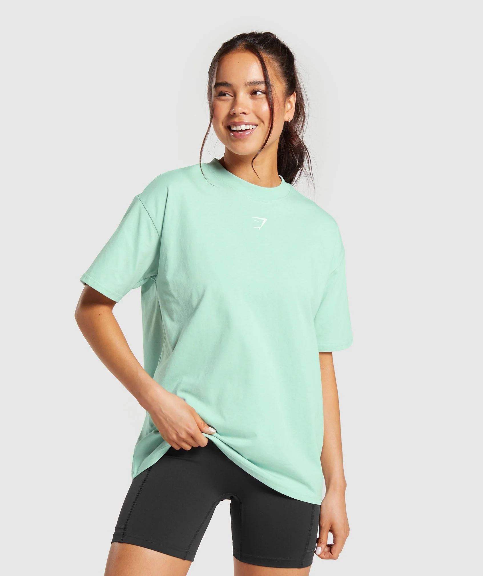 Gymshark Fraction Oversized T-Shirt - Lido Green - Image 2