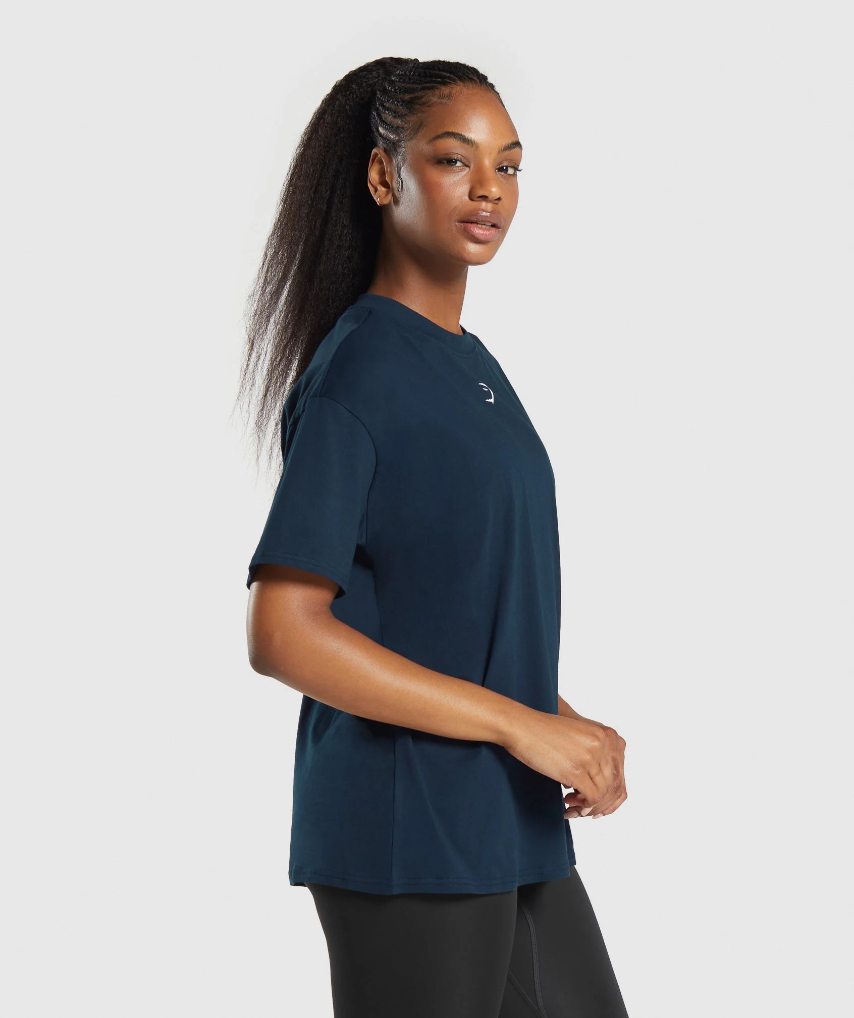 Gymshark Fraction Oversized T-Shirt - Navy - Image 3