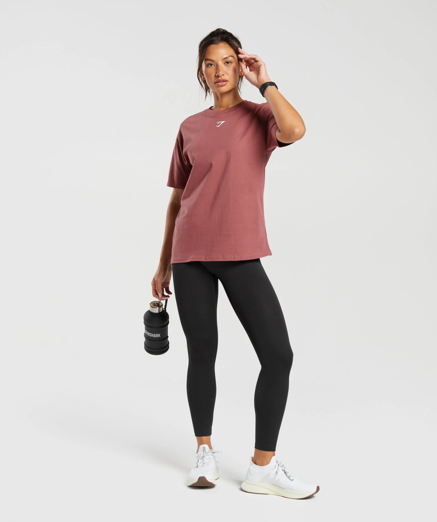 Gymshark Fraction Oversized T-Shirt - Soft Berry - Image 3