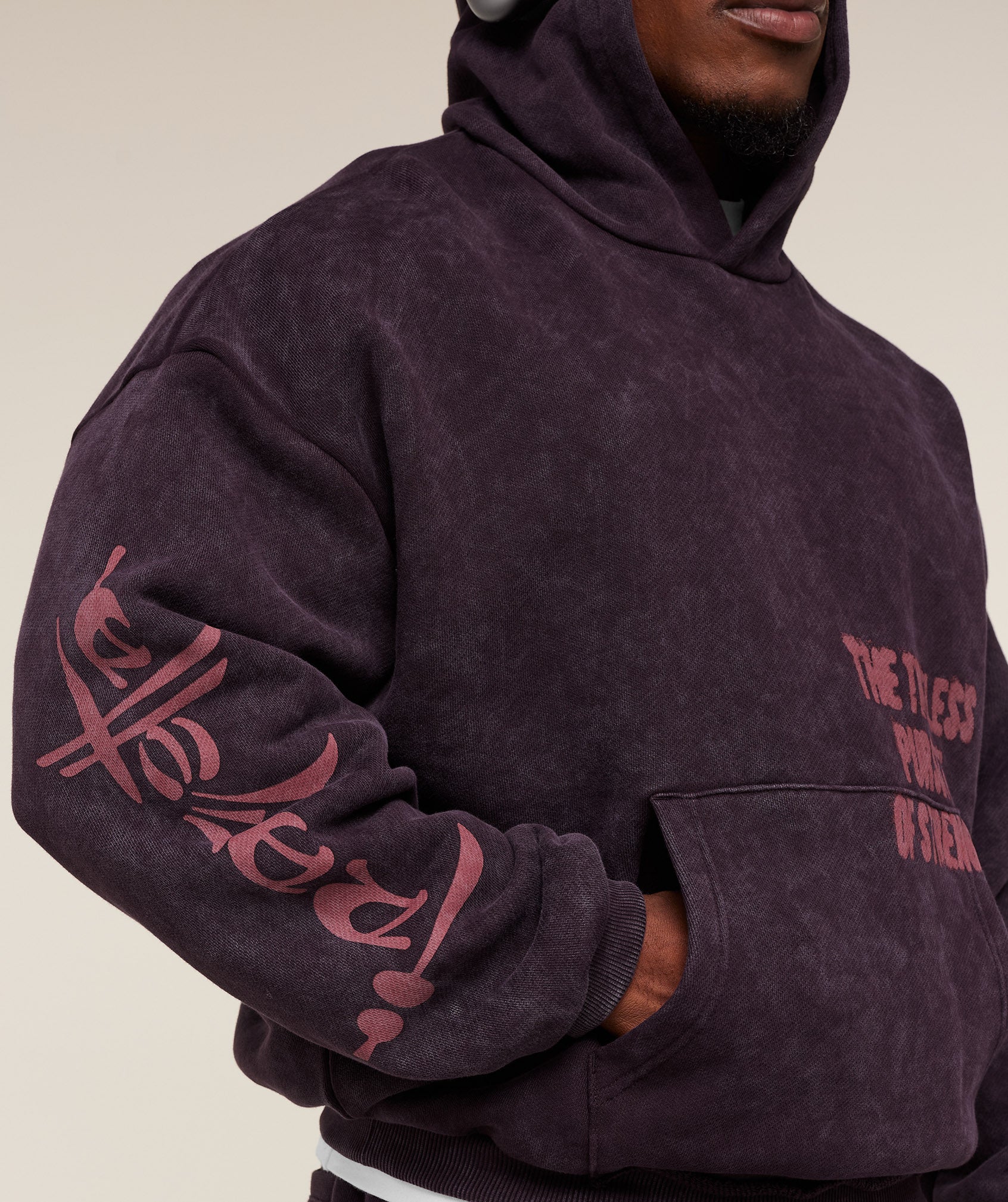 Gymshark Power x Frazetta Graphic Hoodie - Asphalt Grey/Plum Brown - Image 8
