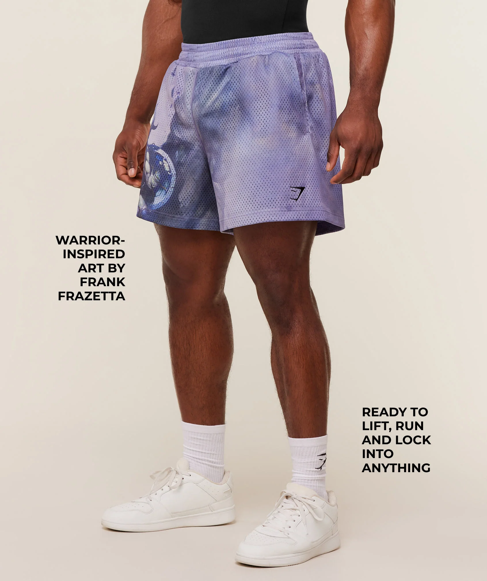Gymshark Power x Frazetta Graphic Shorts - Steady Purple - Image 3
