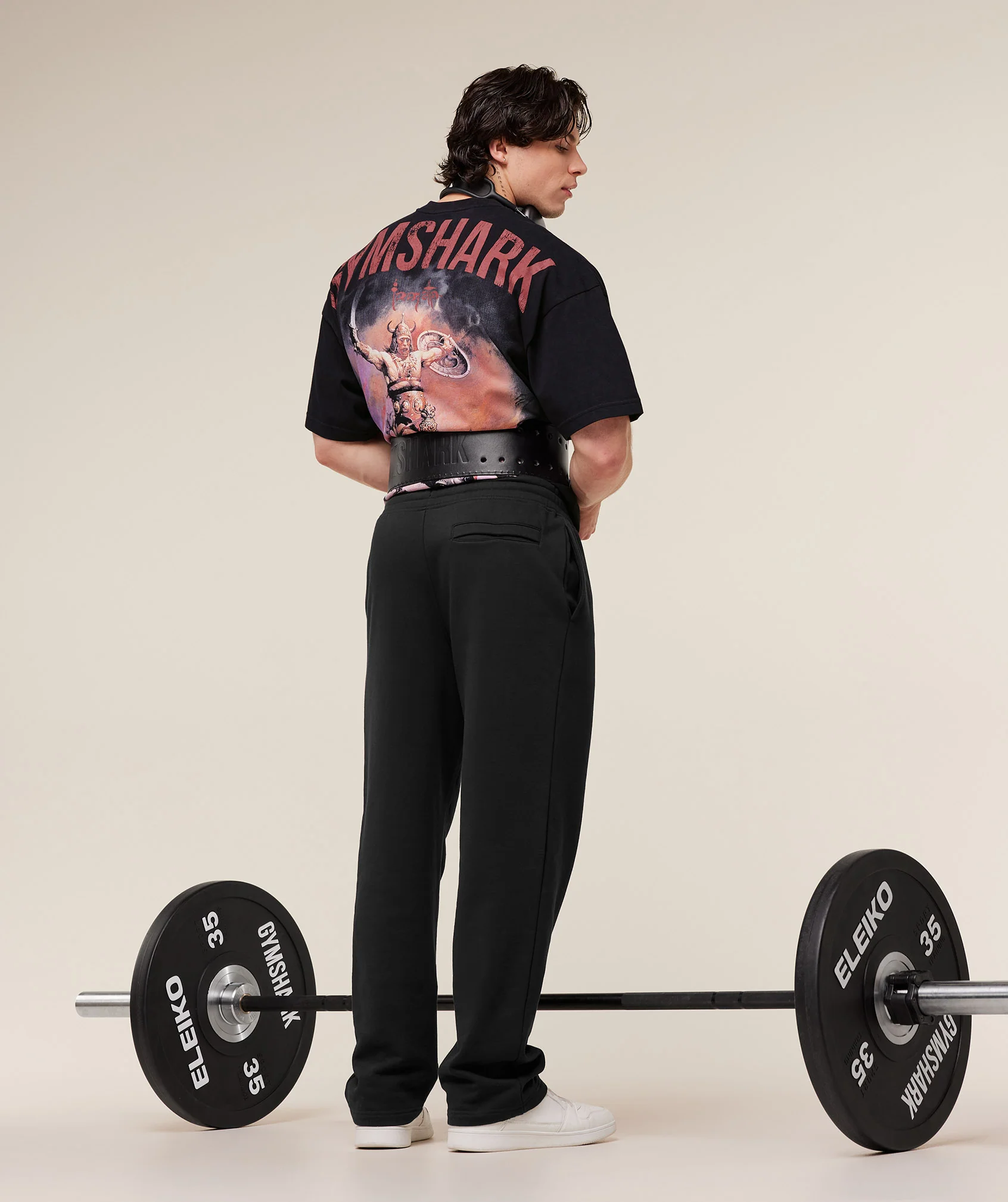 Gymshark Power x Frazetta Graphic T-Shirt - Black/Rust Red - Image 4