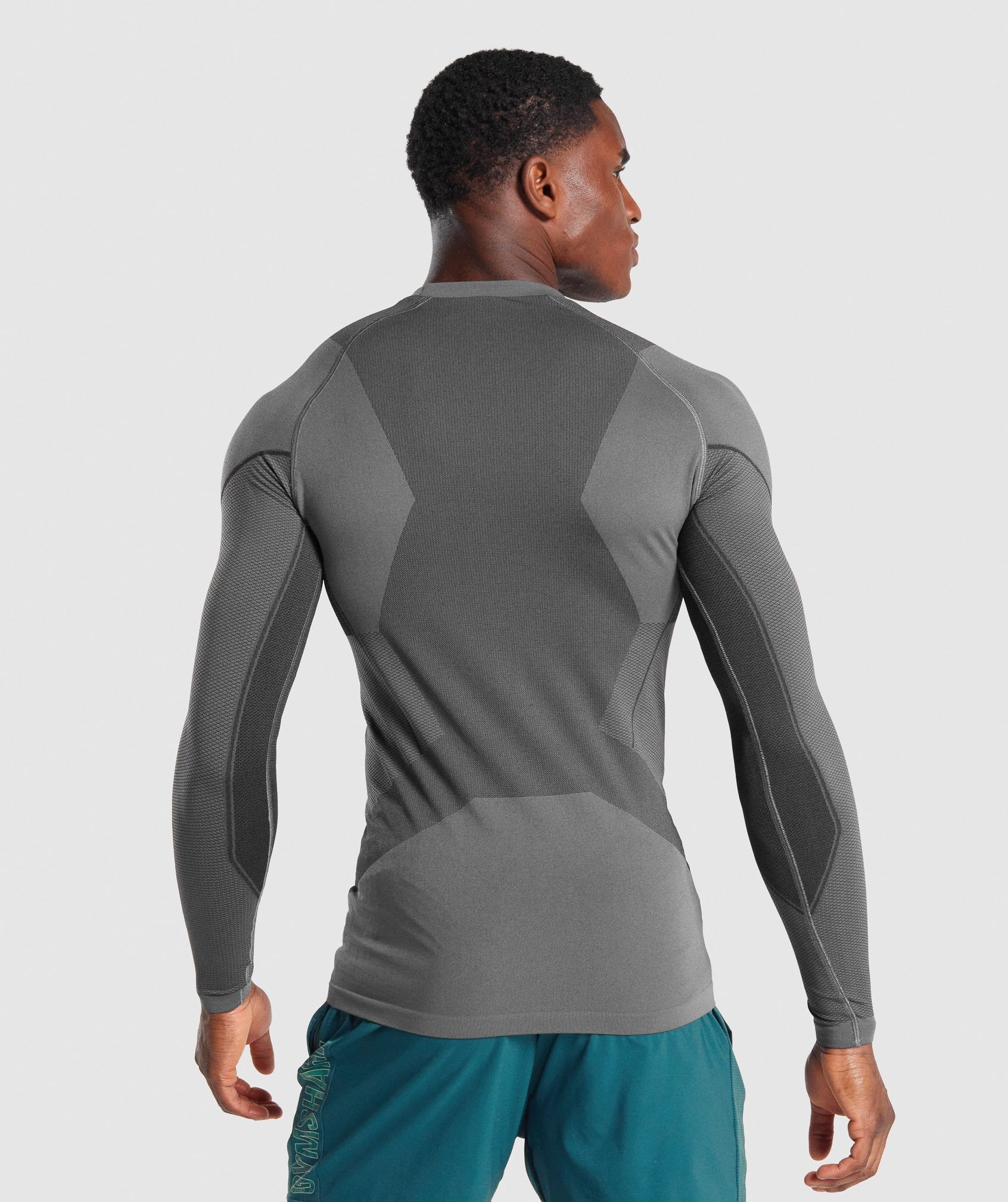 Gymshark Free Force Seamless Long Sleeve T-Shirt - Grey - Image 2