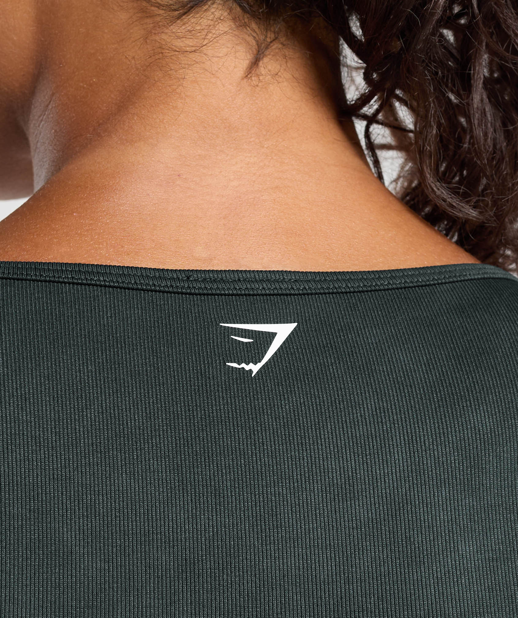 Gymshark Gains Seamless Washed Crop Top - Black - Image 5
