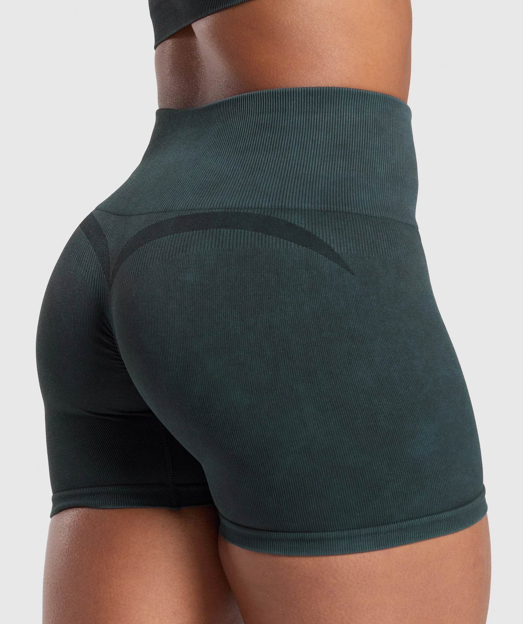 Gymshark Gains Seamless Washed Shorts - Black - Image 5