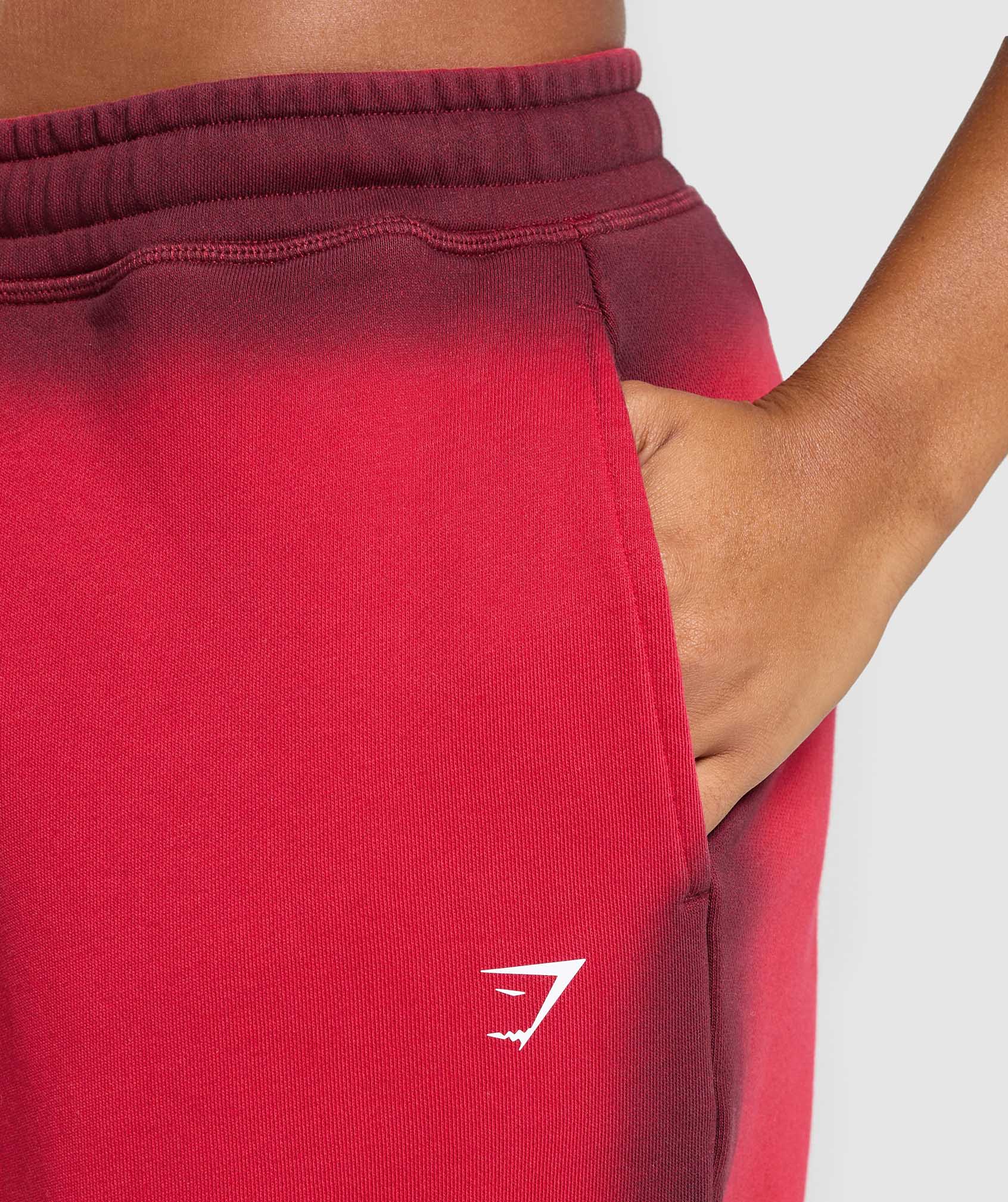 Gymshark Gains Washed Loopback Joggers - Red - Image 6