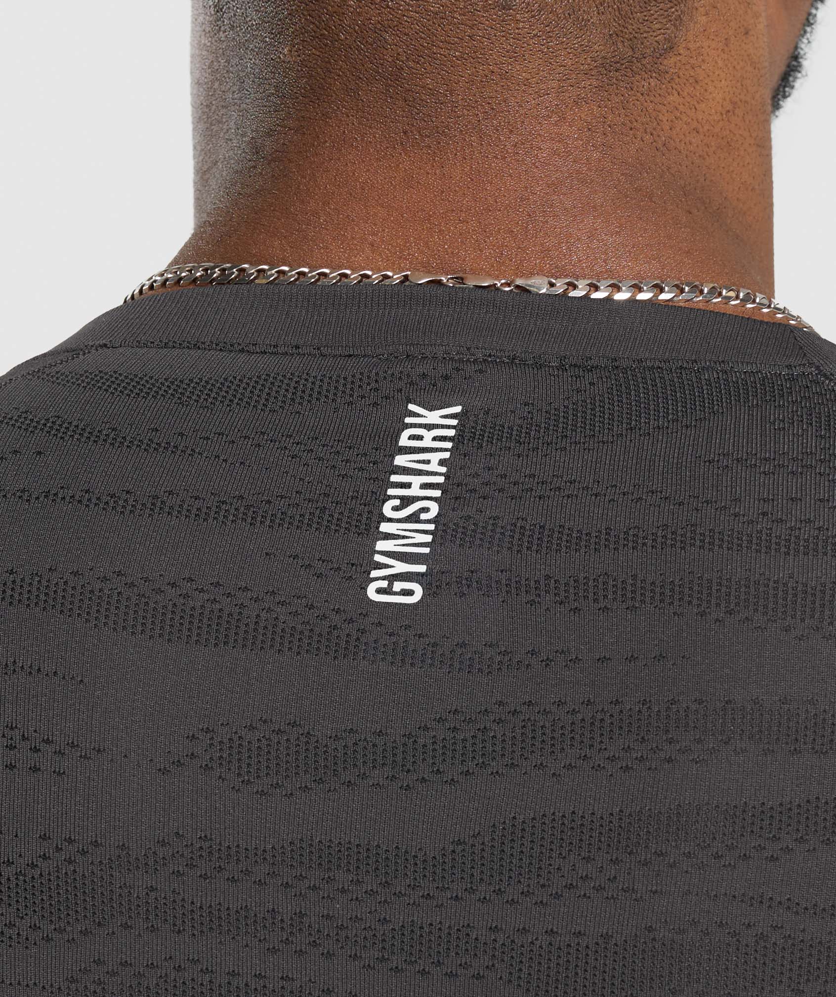 Gymshark Geo Animal Seamless Long Sleeve T-Shirt - Onyx Grey/Black - Image 7