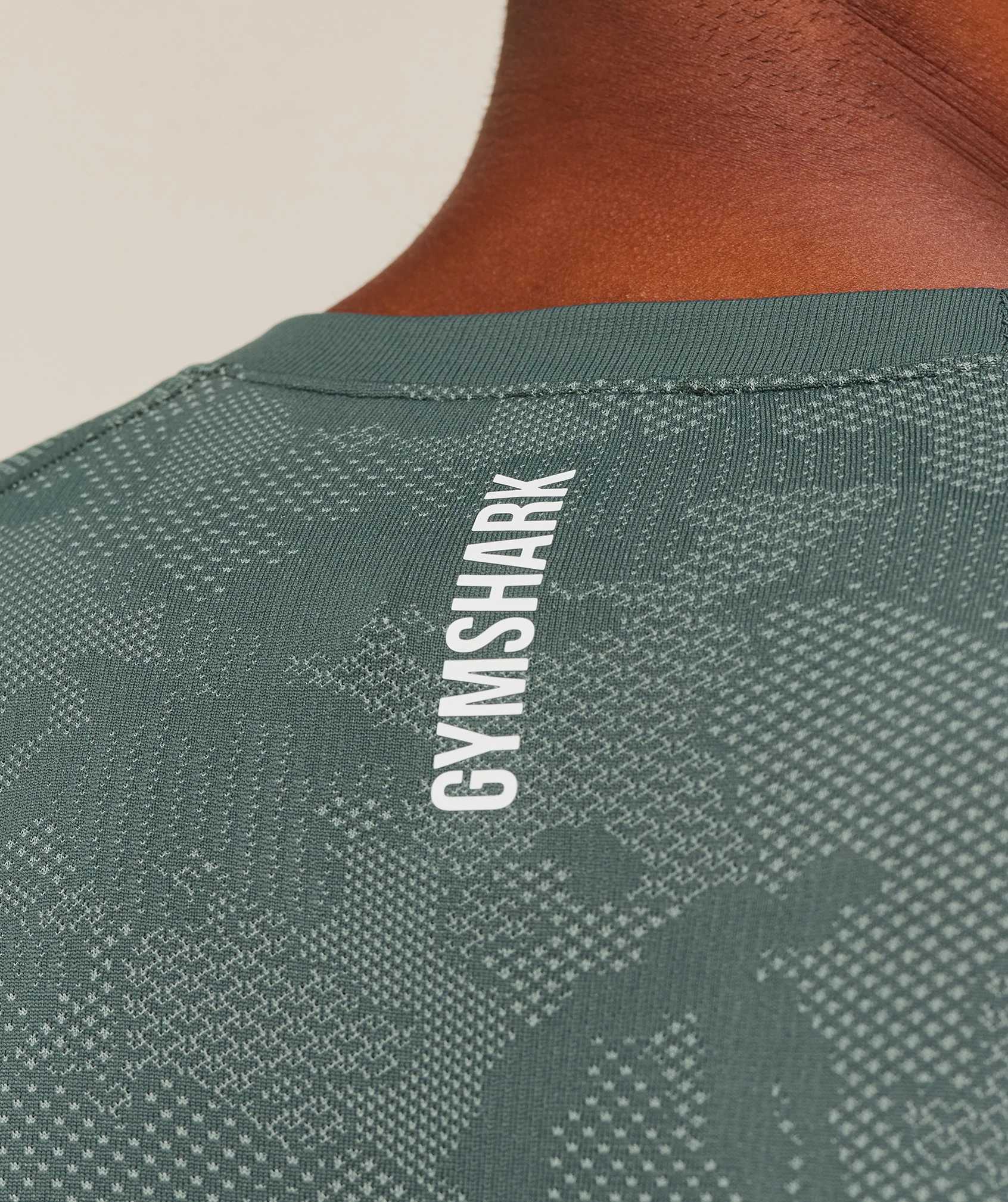 Gymshark Geo Seamless Long Sleeve T-Shirt - Slate Teal/Denim Grey - Image 6