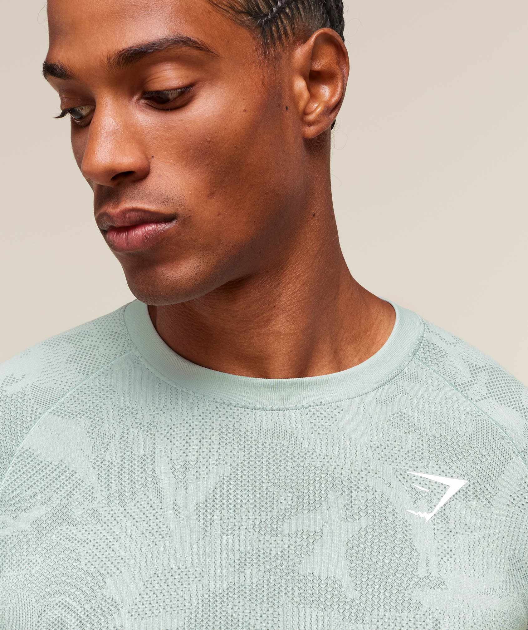 Gymshark Geo Seamless T-Shirt - Morning Blue/Celeste Blue - Image 5