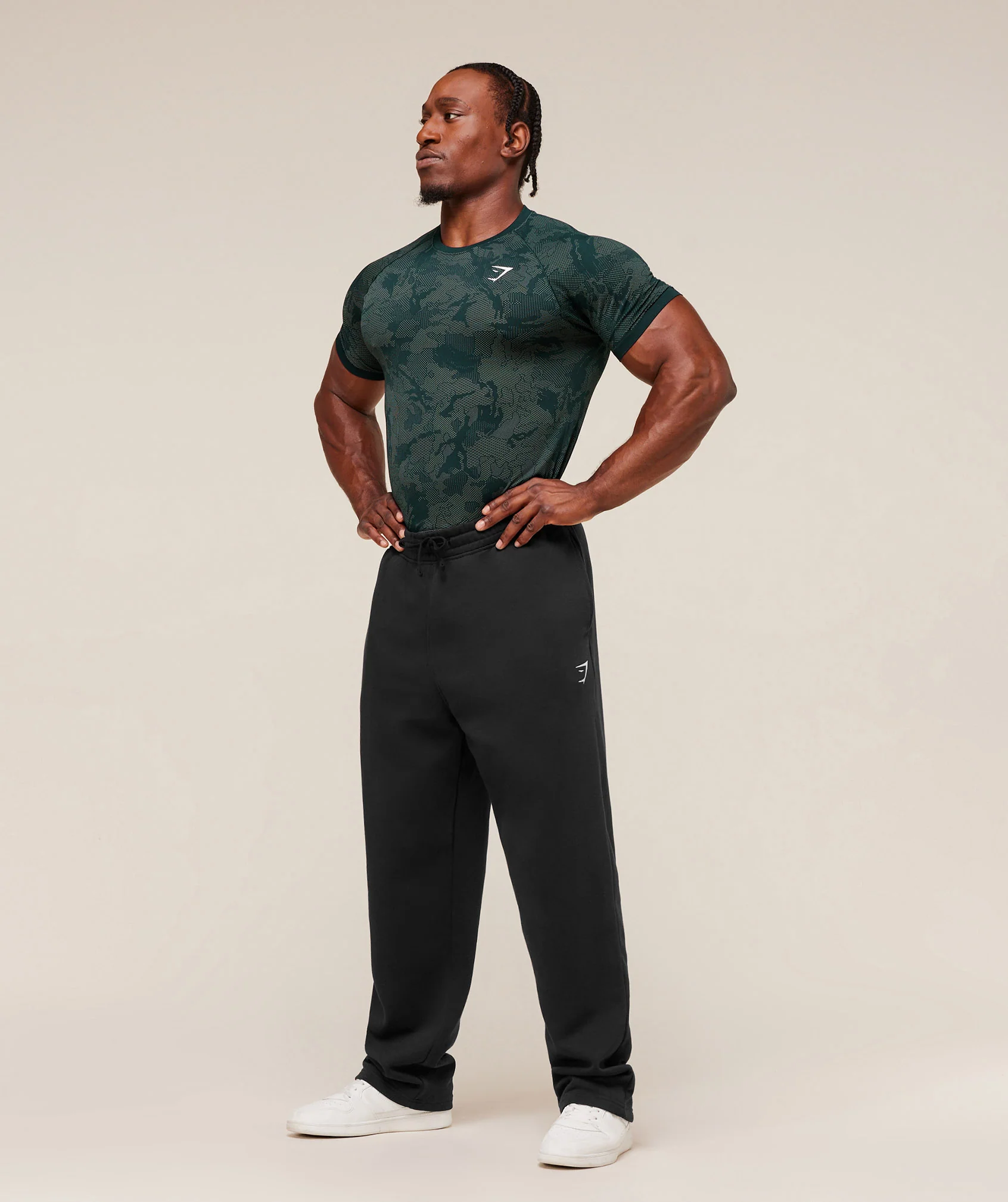 Gymshark Geo Seamless T-Shirt - Deep Petrol Blue/Unit Green - Image 4