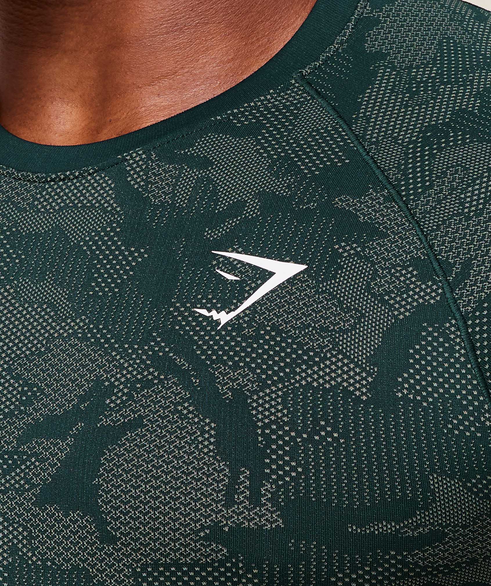 Gymshark Geo Seamless T-Shirt - Deep Petrol Blue/Unit Green - Image 5